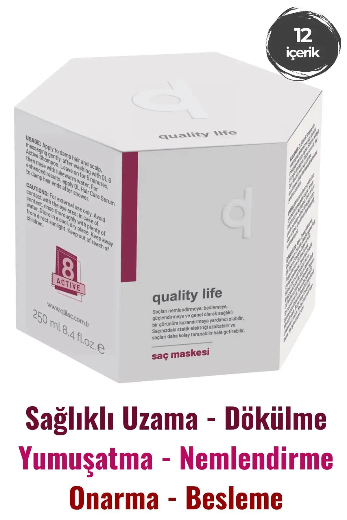 Ql 8 Aktifli Saç Maskesi - Derinlemesine Bakım