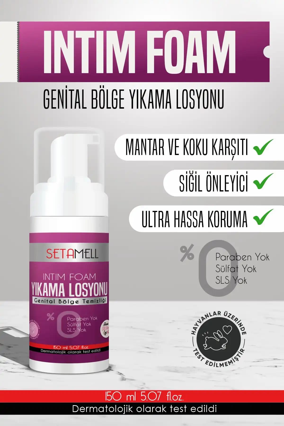İntim Köpüğü: Koku ve Mantar Giderici 150 ml