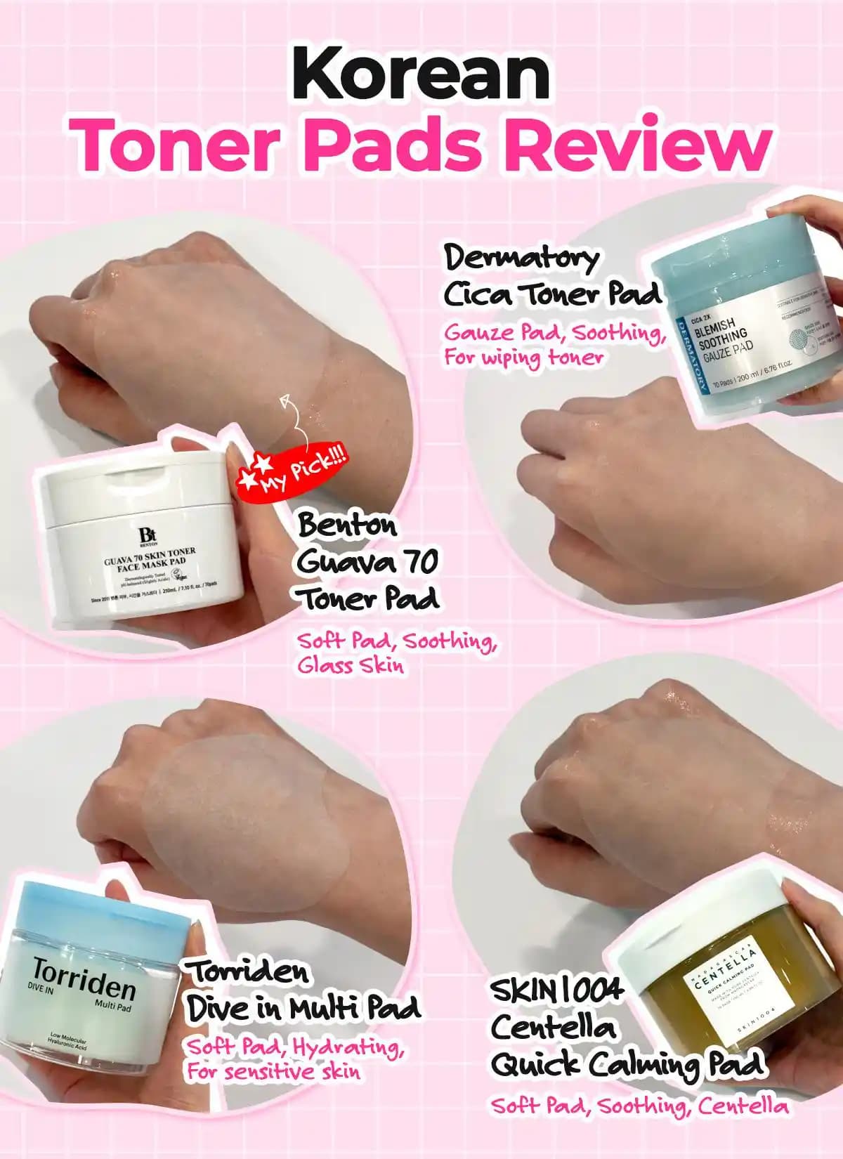 Az Bilinen Kore Toner Pedleri: Benton, Torriden, Skin1004 ve Dermatory Ürün İncelemesi