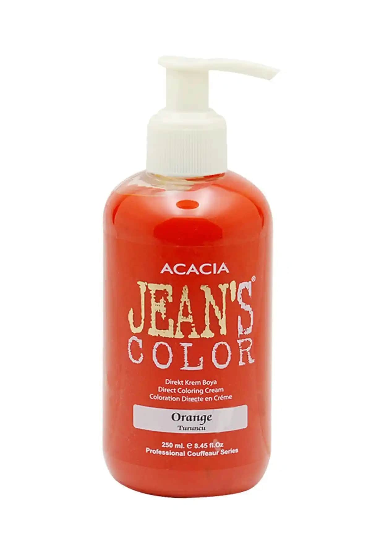 Acacia Jean's Color Turuncu 250ml: Güvenli ve Geçici Canlı Turuncu Saç Boyası