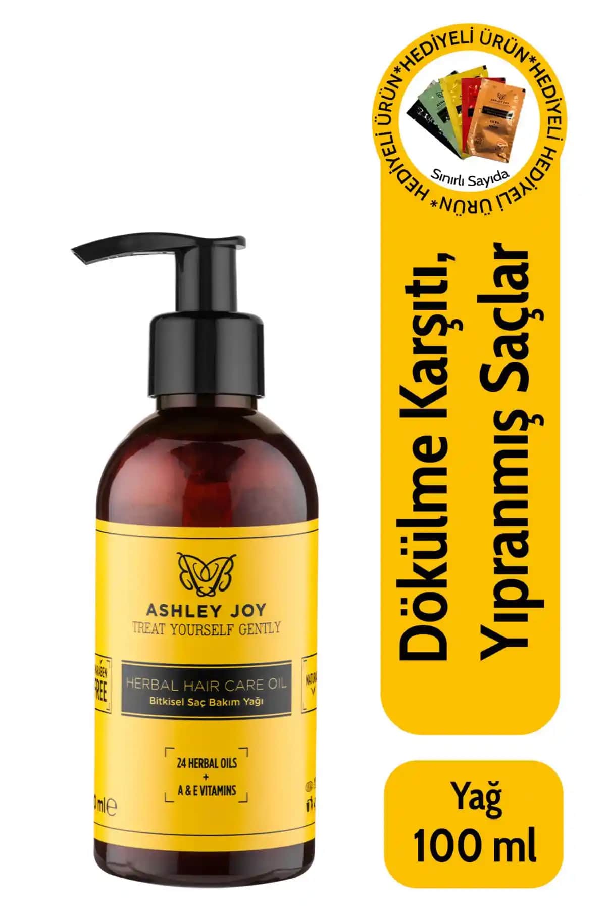 Ashley Joy Bitkisel Saç Bakım Yağı ile Saç Sağlığınızı Güçlendirin