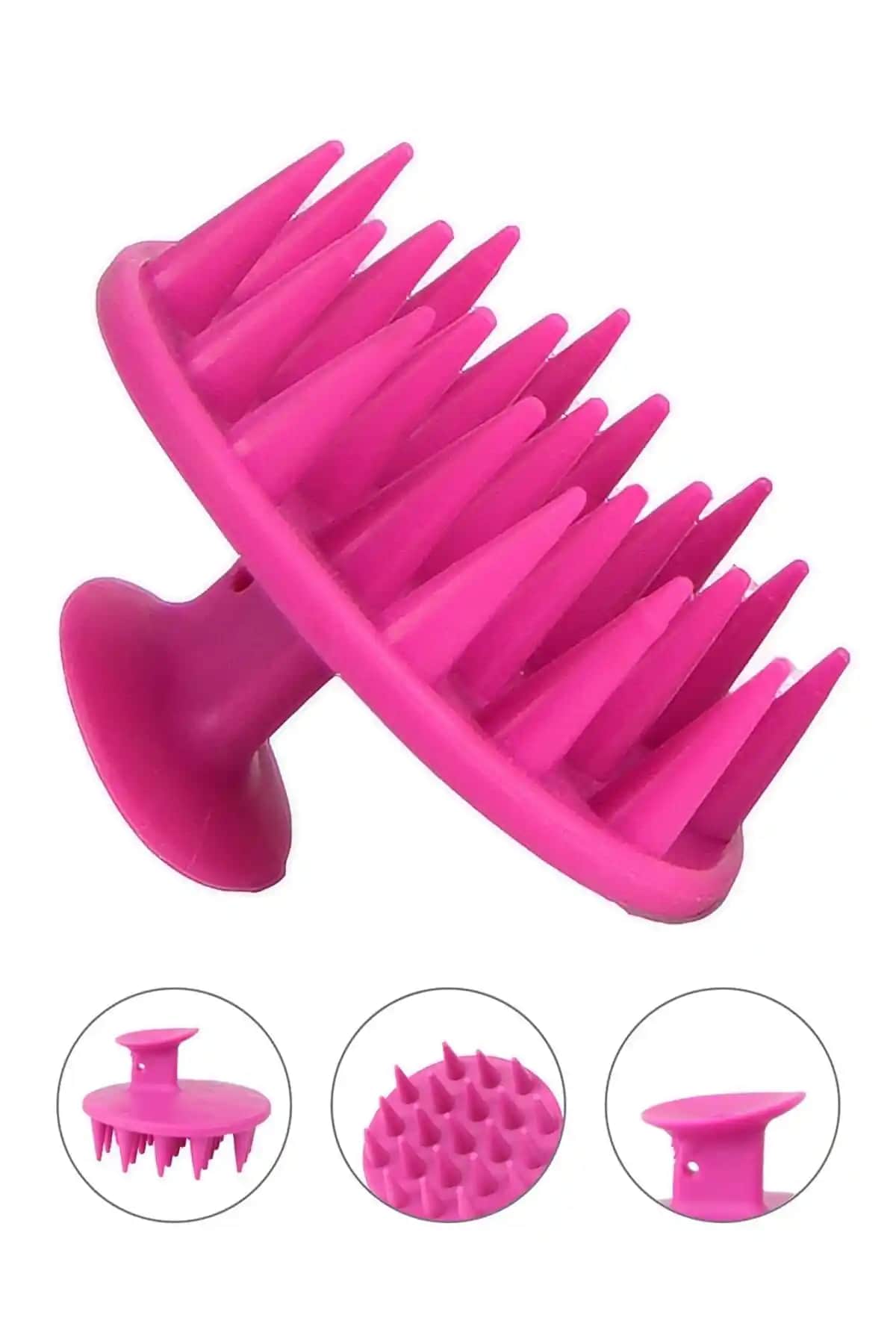 ATA HOME Yu<muş>ak Silikon Uçlu Saç Derisi Masaj Tarağı: Saç Sağlığı ve Temizliği İçin Etkili Çözüm