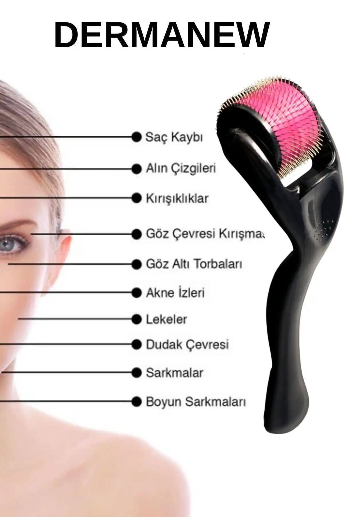 Dermaroller DERMANEW ile Cilt Yenileme ve Saç Sağlığı Destekleyici Çözüm