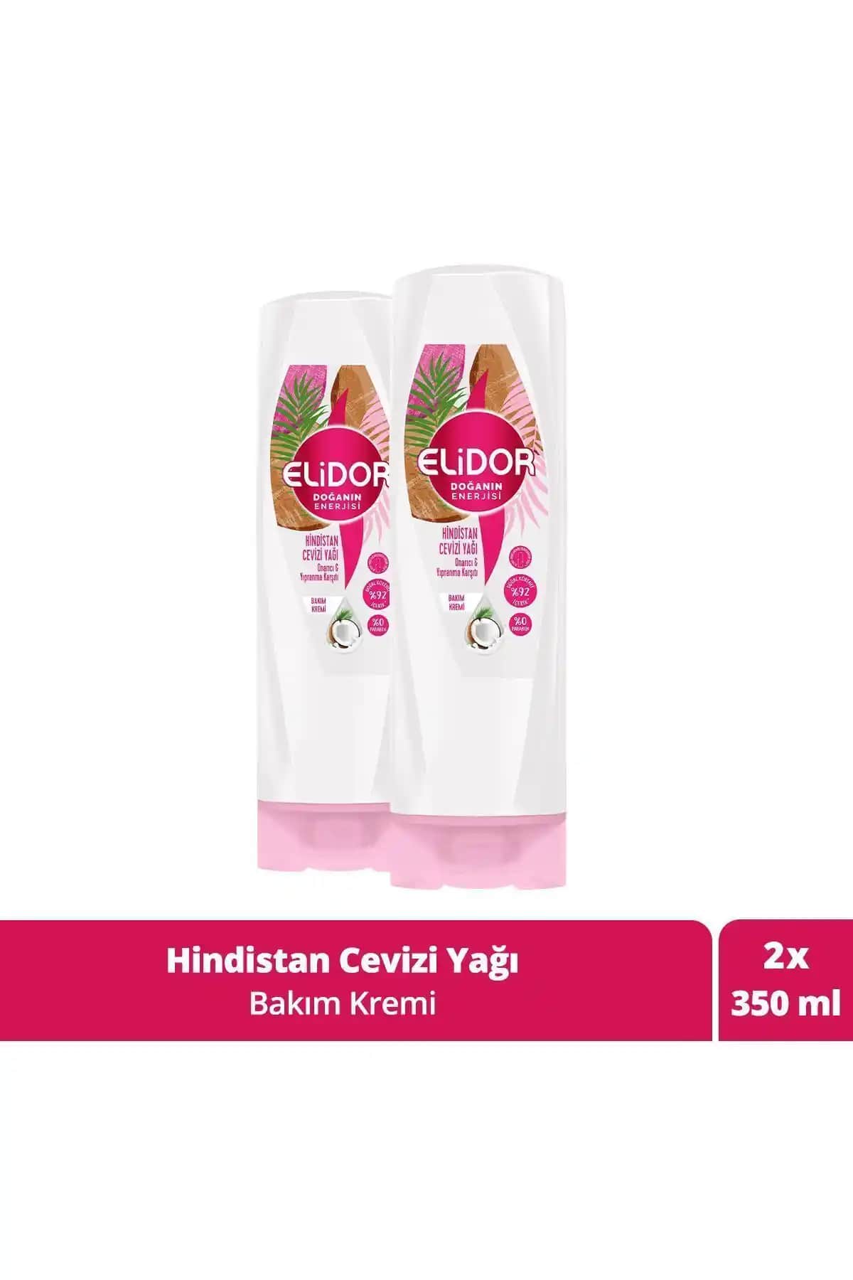 Elidor Doğanın Enerjisi Saç Bakım Kremi Hindistan Cevizi Yağı ile Doğal Parlaklık Sağlar