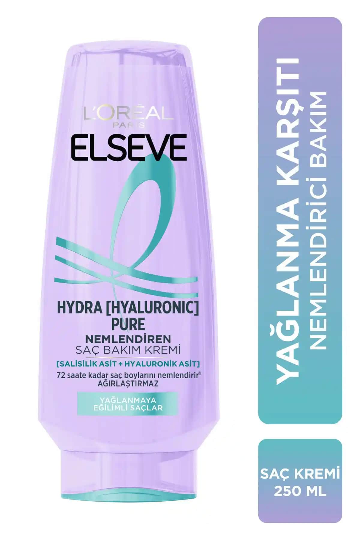 Elseve Hydra Hyaluronik Saf Saç Kremi Yağlı Saçlar İçin Nemlendirici ve Hafif Bakım