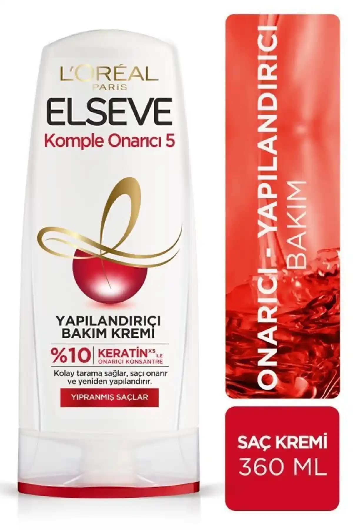 Elseve L'Oréal Paris Komple Onarıcı 5 Yapılandırıcı Bakım Kremi Saçları Güçlendiren ve Parlaklık Katan Formül