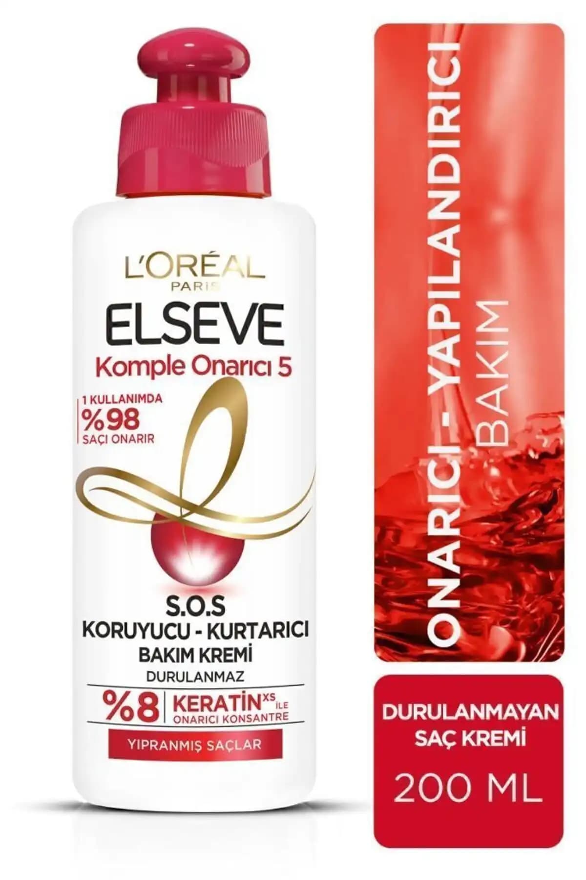 Elseve Onarıcı 5 S.O.S Koruyucu Saç Bakım Kremi Kuru ve Yıpranmış Saçlar İçin