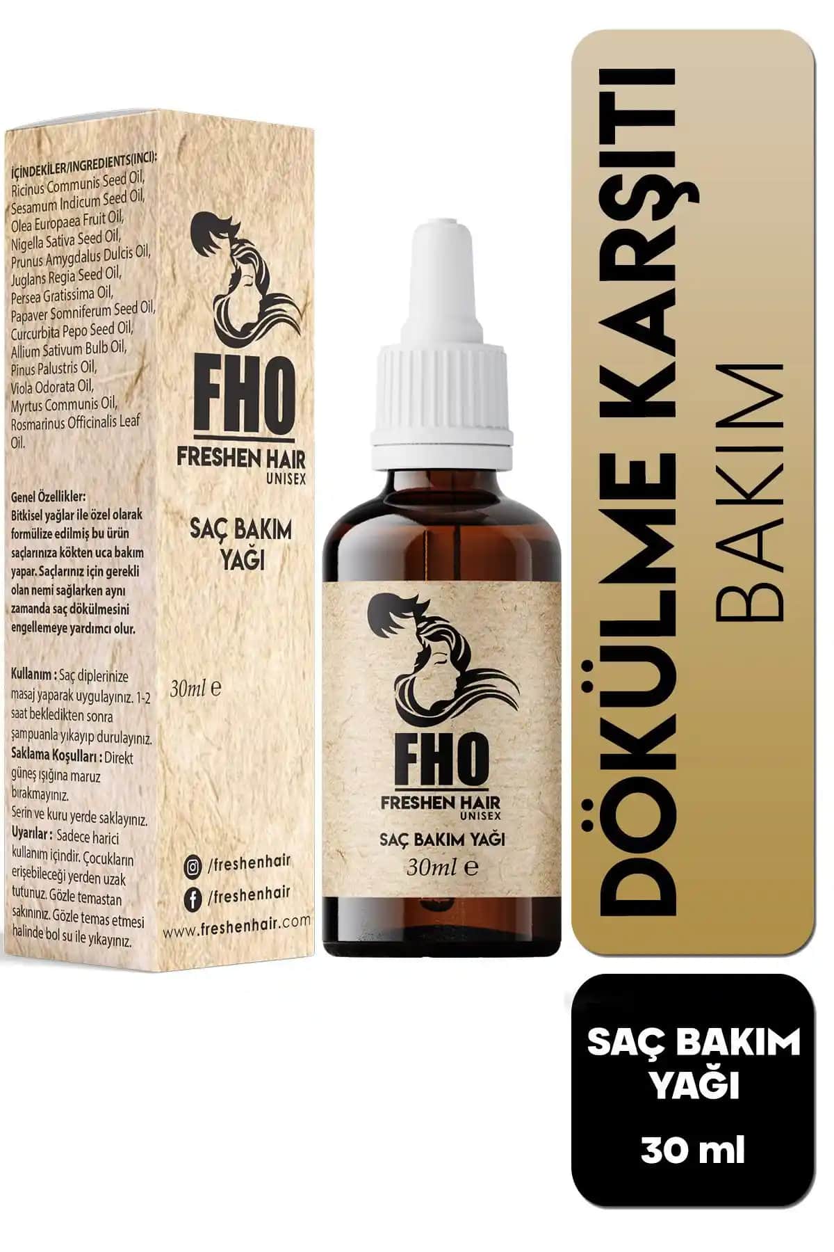 FHO Freshen Hair Bitkisel Saç Serumu ile Saç Dökülmesine Doğal Çözüm Sunuyor