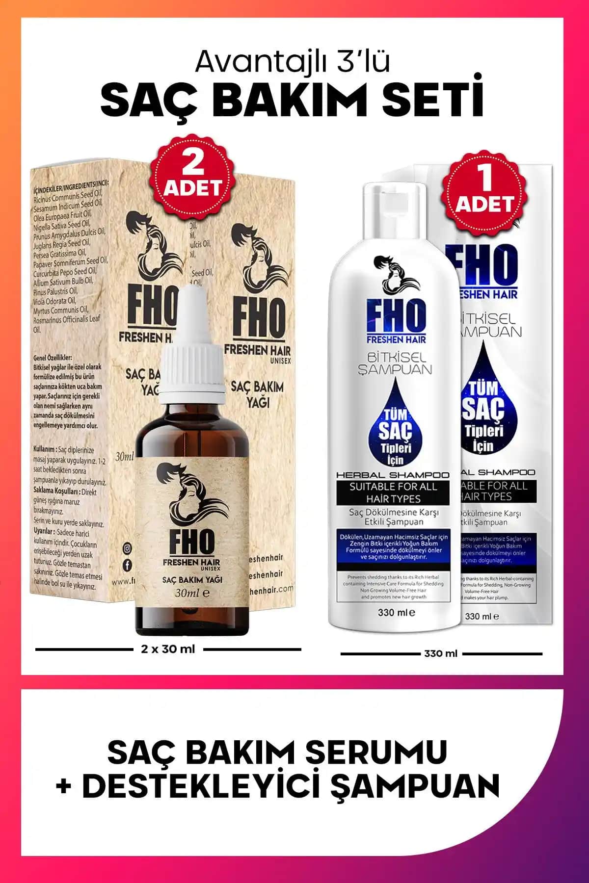 FHO Freshen Hair Fırsat Seti: Doğal İçeriklerle Güçlendirilmiş Saç Bakım Çözümü