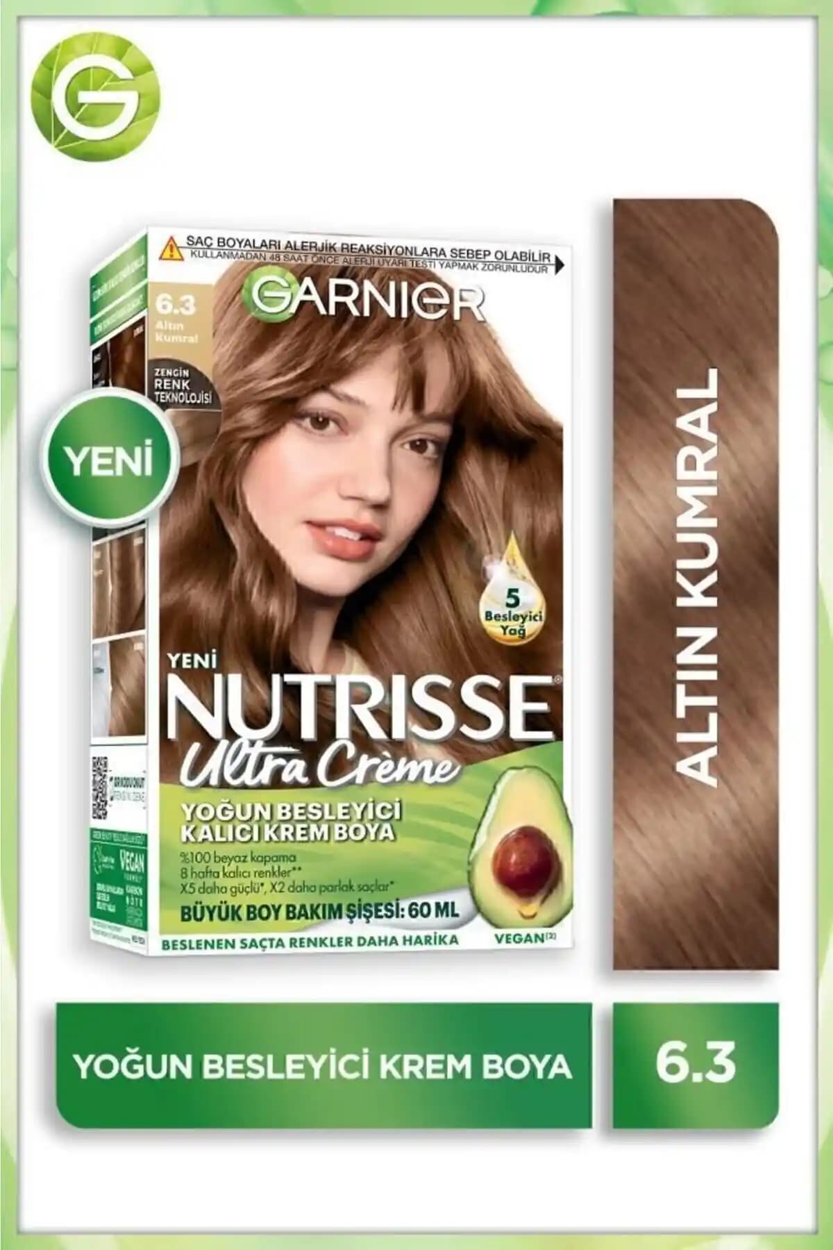 Garnier Nutrisse Altın Kumral 6.3 Kalıcı ve Besleyici Krem Saç Boyası İncelemesi
