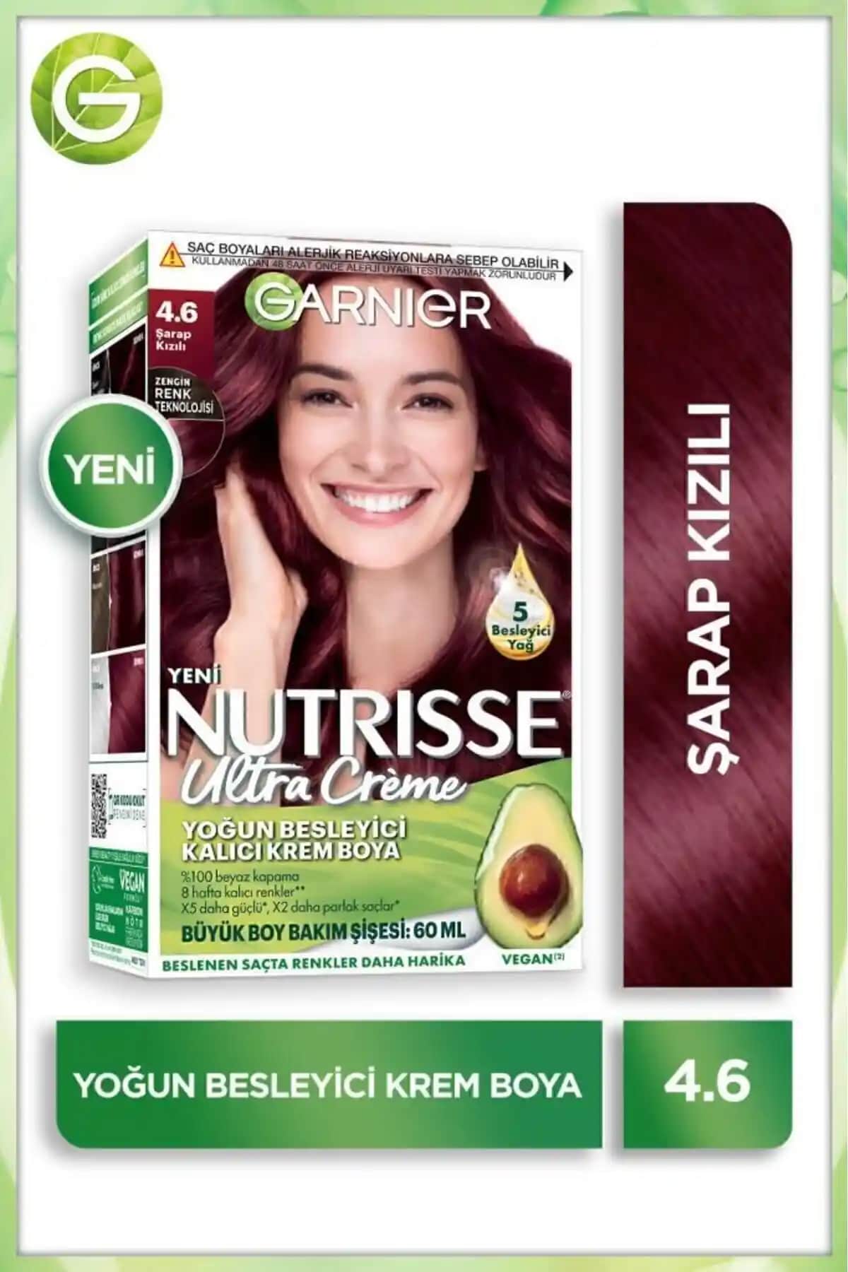 Garnier Nutrisse Yoğun Besleyici Kalıcı Krem Saç Boyası 4.6 Şarap Kızılı Renk Özellikleri ve Kullanım Rehberi