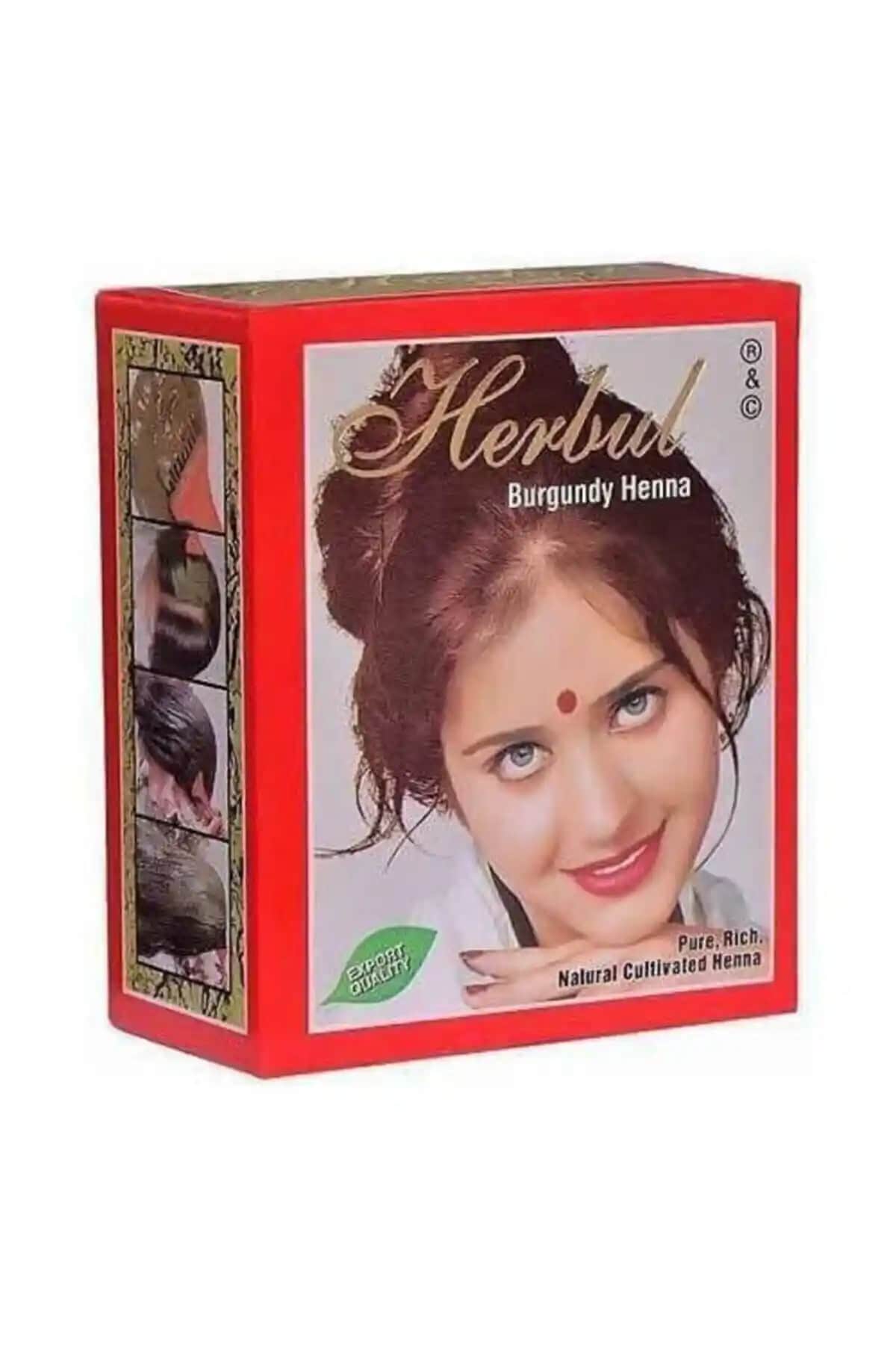 Genel Markalar Hint Kınası Kızıl Renk 6'lı Kutu Doğal ve Kalıcı Saç Boyası