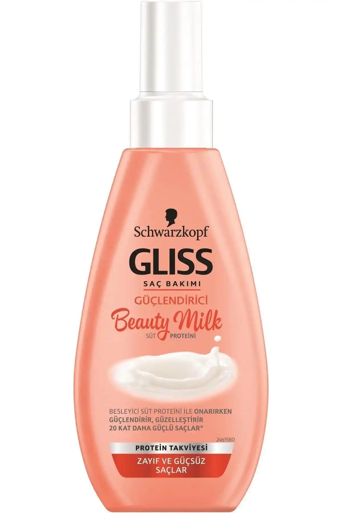 Gliss Beauty Milk Güçlendirici Saç Bakım Ürünü Zayıf ve İnce Telliler İçin Güçlendirme Çözümü