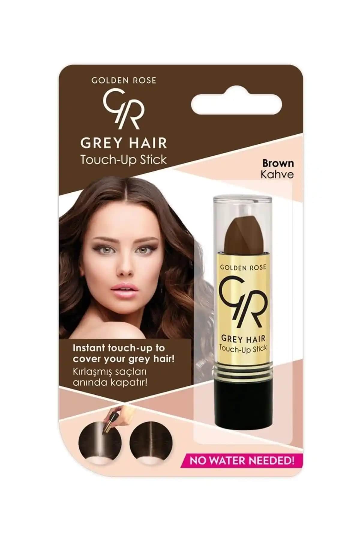 Golden Rose Grey Hair Kahverengi Touch-up Stick ile Gri ve Beyaz Saçları Hızlı ve Doğal Şekilde Kapatın