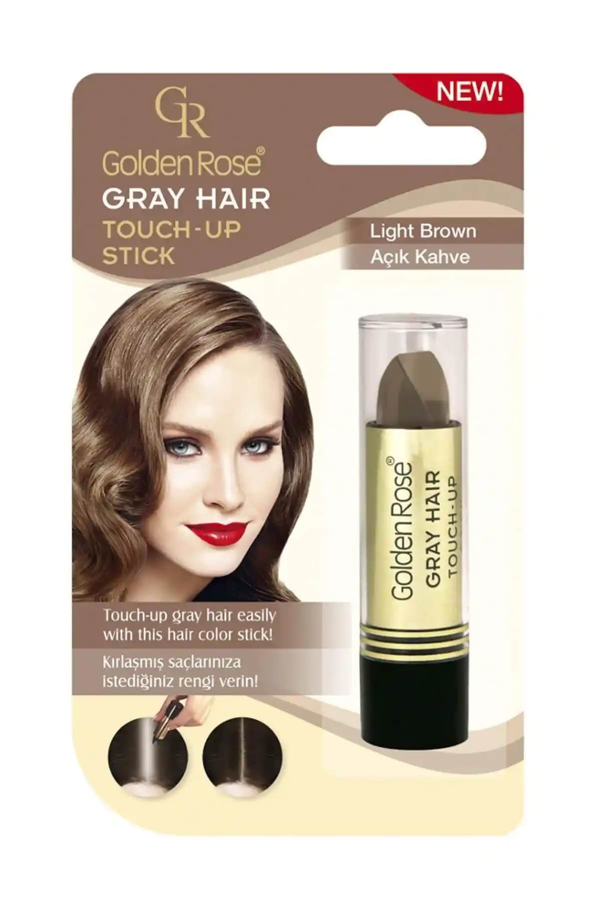 Golden Rose Grey Hair No:06 Light Brown Saç Boyası Beyazları Gizleyen Stick