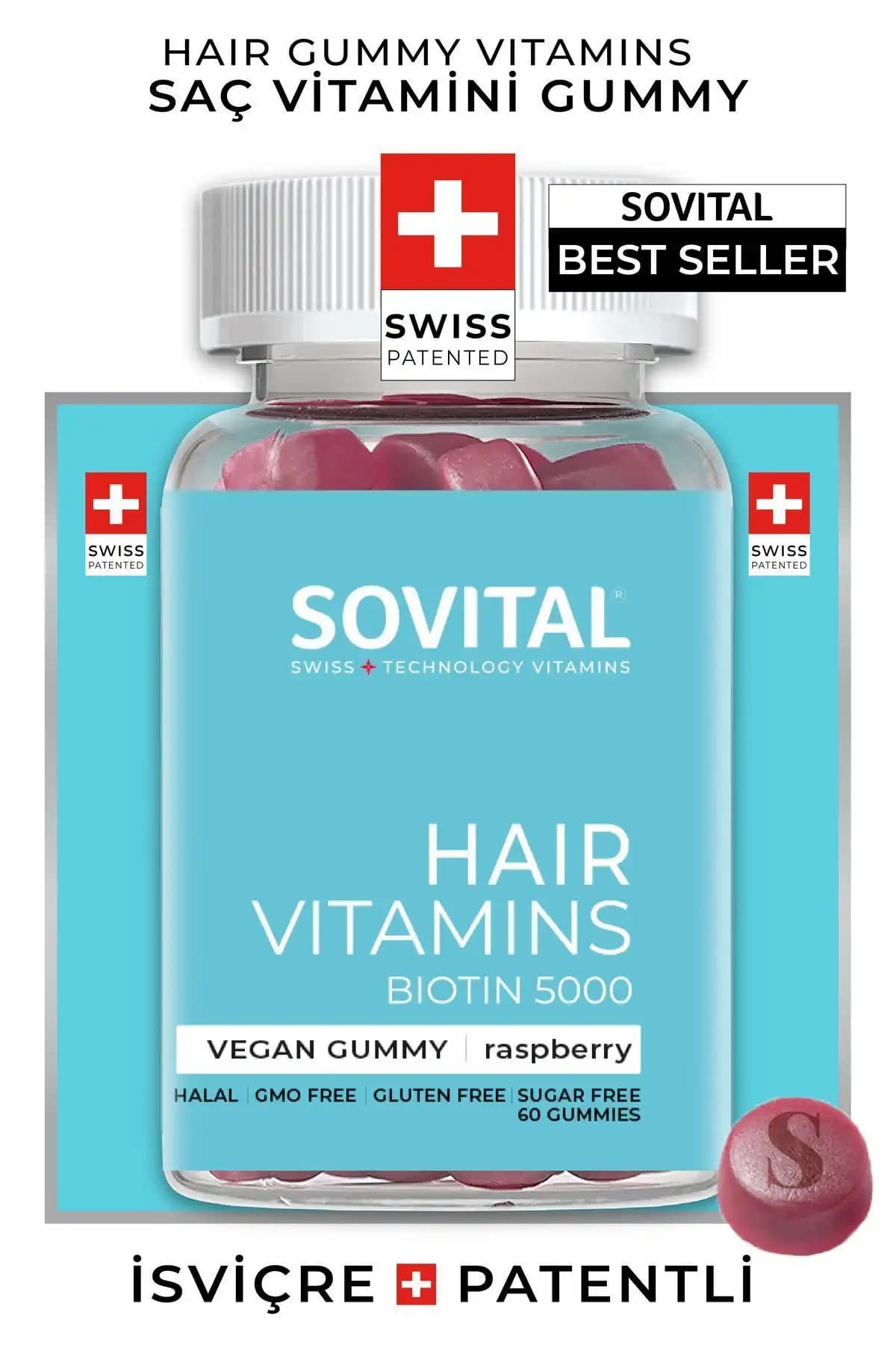 İsviçre Patentli SOVITAL Hair Saç Vitaminiyle Sağlıklı ve Güçlü Saçlar Elde Edin