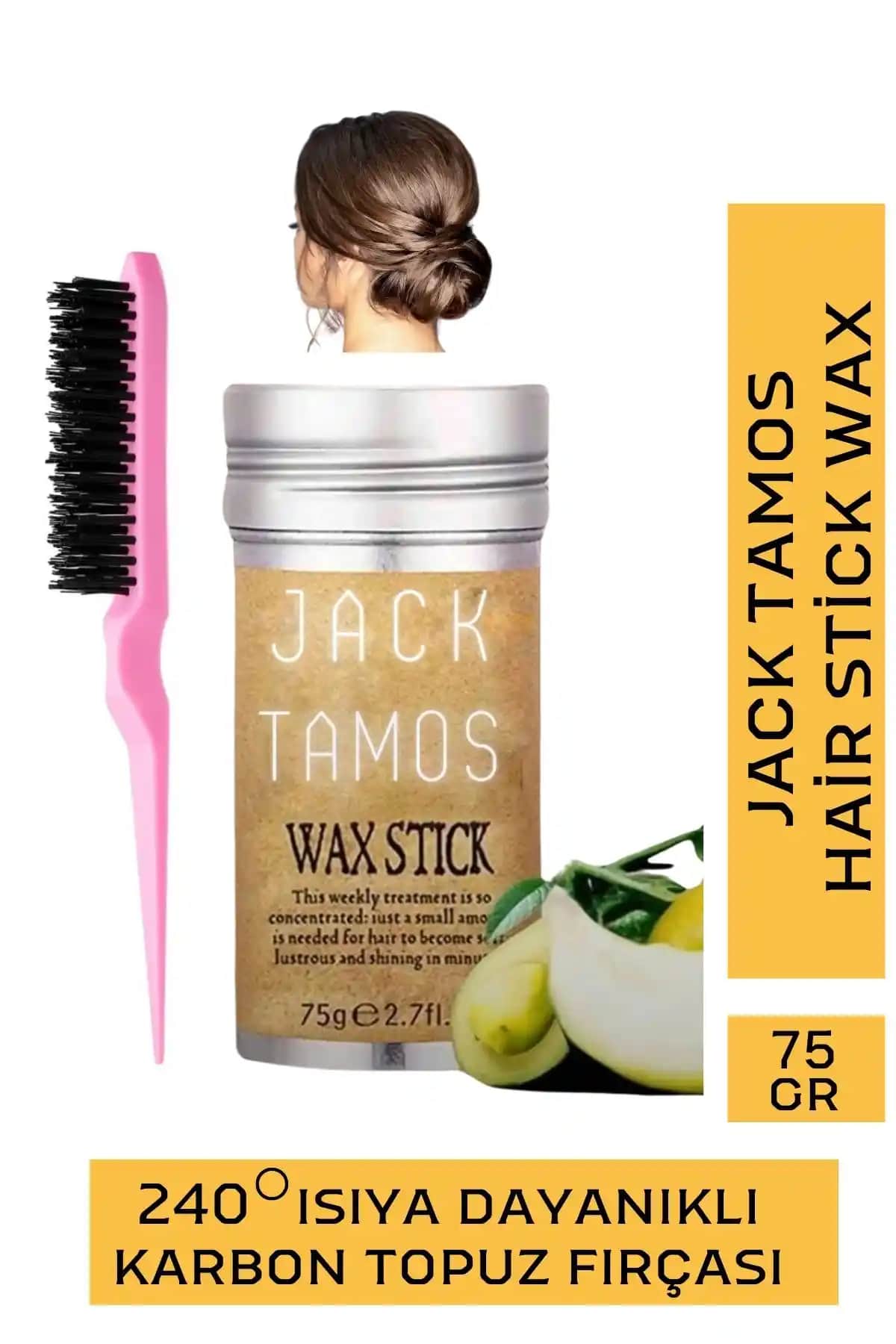 JACK TAMOS Hair Stick Wax ve Jilet Topuz Fırçası ile Pratik Saç Şekillendirme Çözümü
