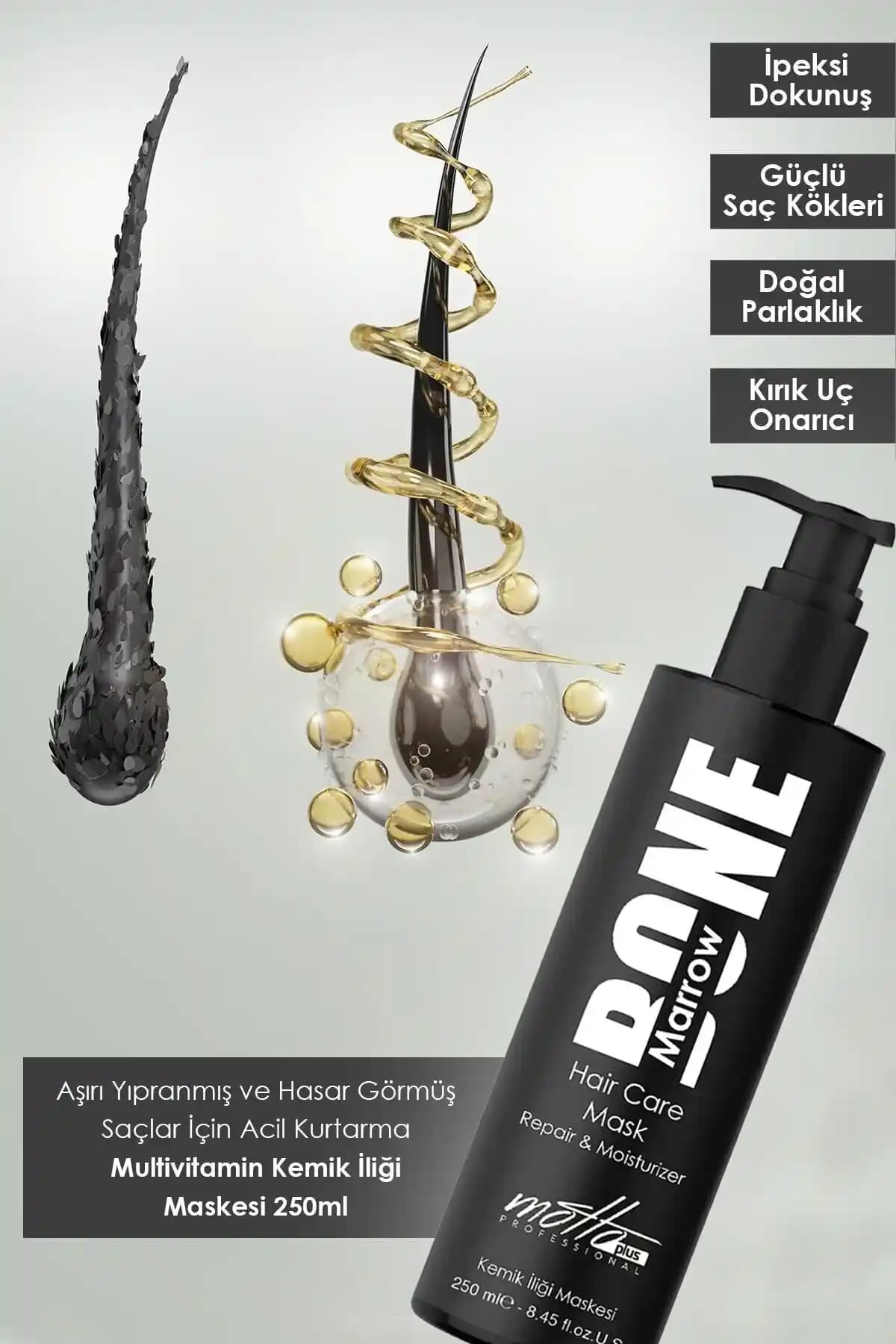 Kemik İliği İçeren Saç Maskesi ile Saçlarınızı Yenileyin ve Parlaklığı Artırın