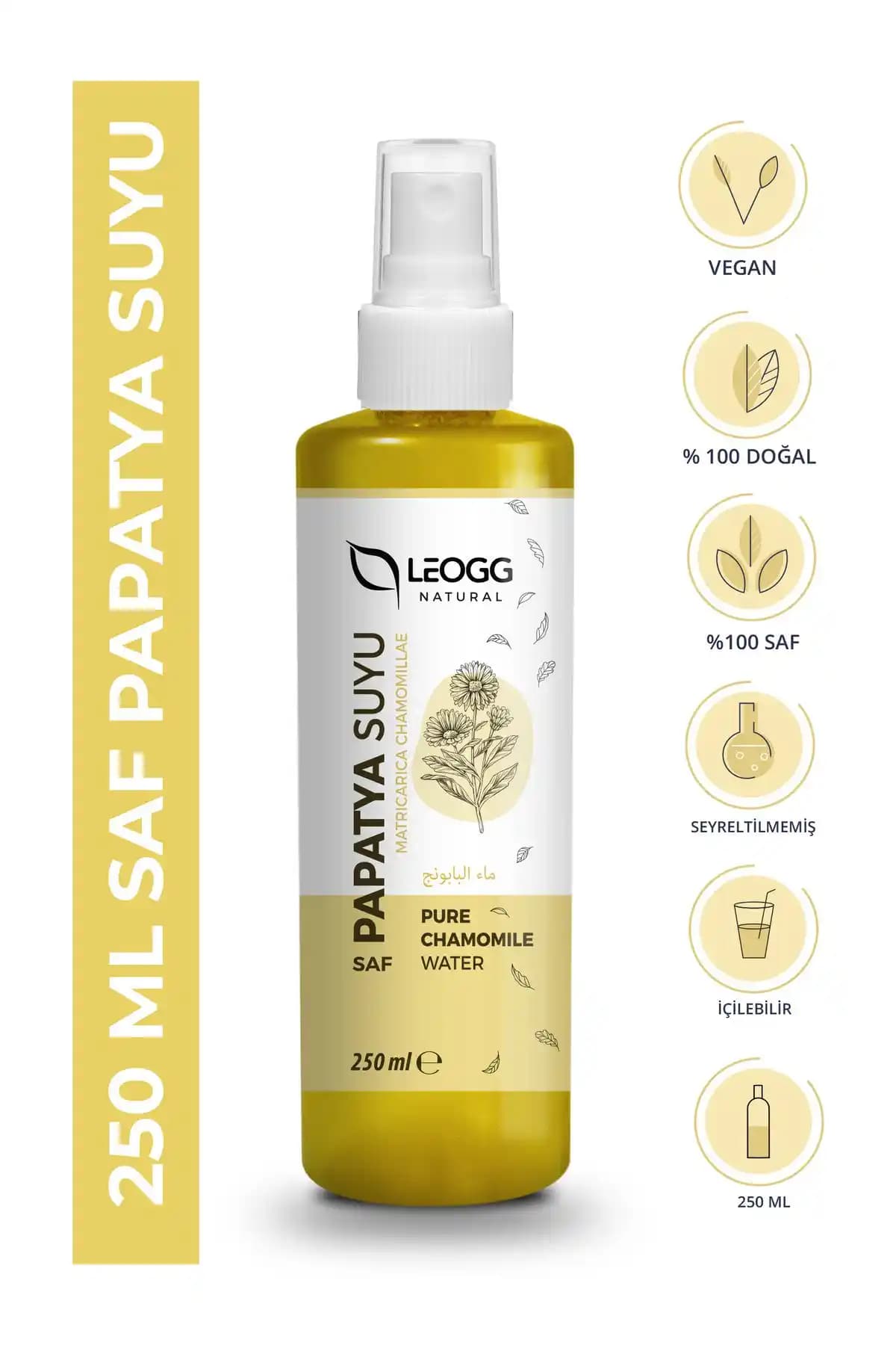 Leogg Natural Papatya Suyu: Doğal İçeriklerle Saç ve Cilt Bakımında Güvenilir Çözüm