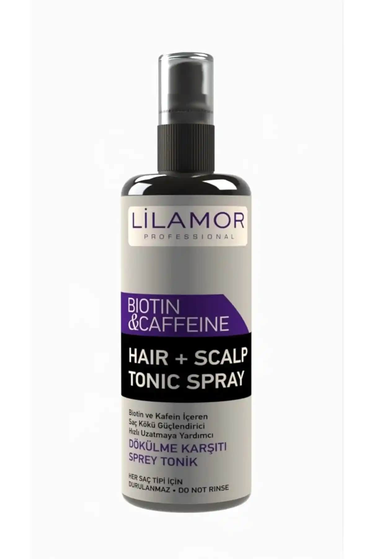 Lilamor 250 ml Biotin ve Kafein Dökülme Karşıtı Tonik Sprey Saç Sağlığı Destekleri