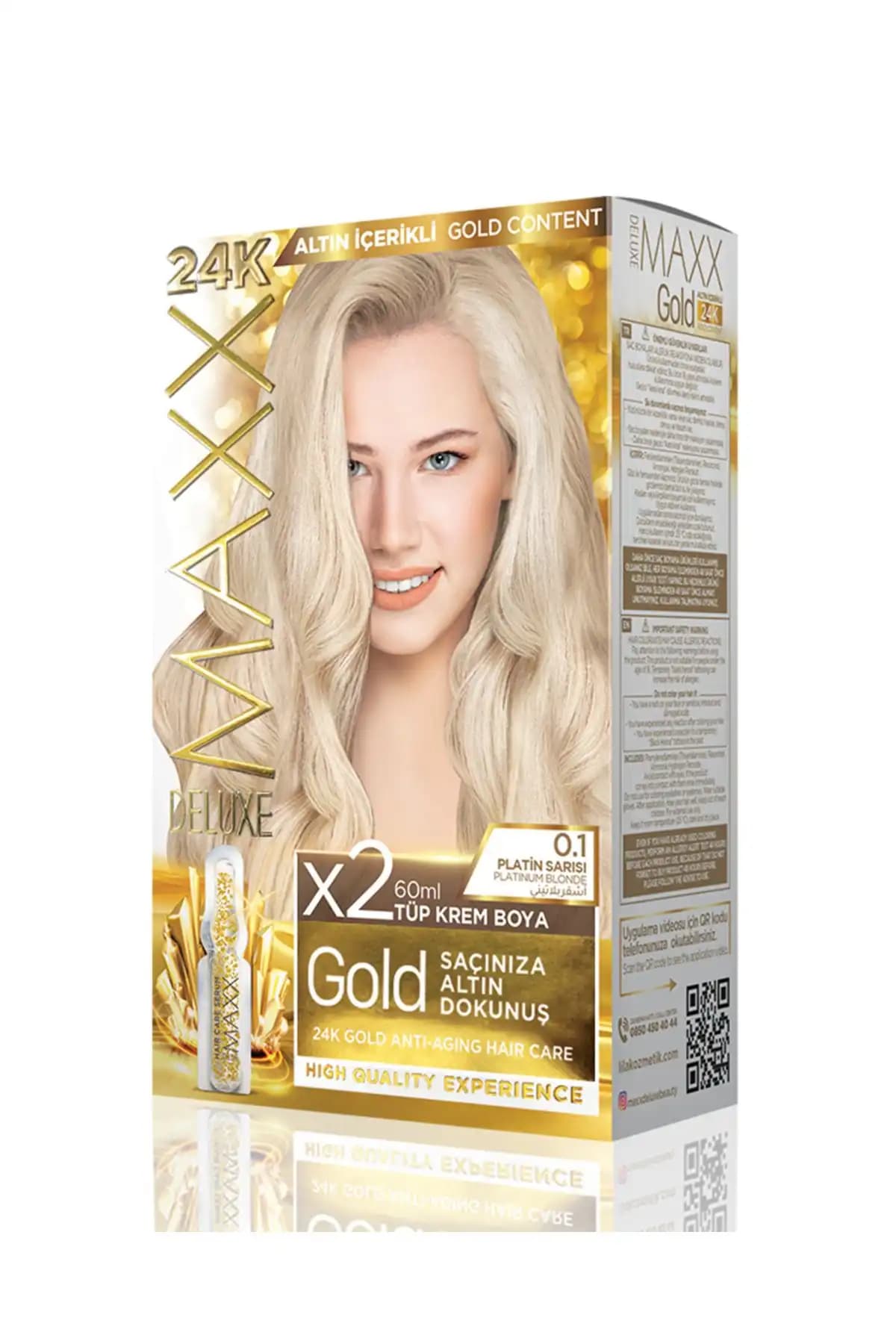 MAXX DELUXE 24K Platin Sarısı Saç Boyası: Kalıcı ve Doğal Görünüm Sağlayan Ürün
