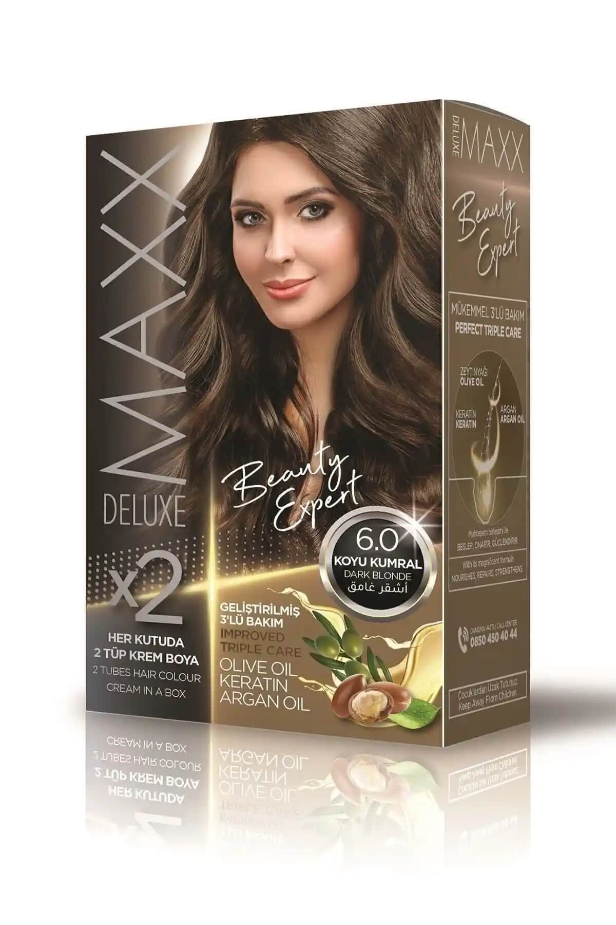 MAXX DELUXE Beauty Expert 6.0 Koyu Kumral Saç Boyası ve Bakım Seti Özellikleri