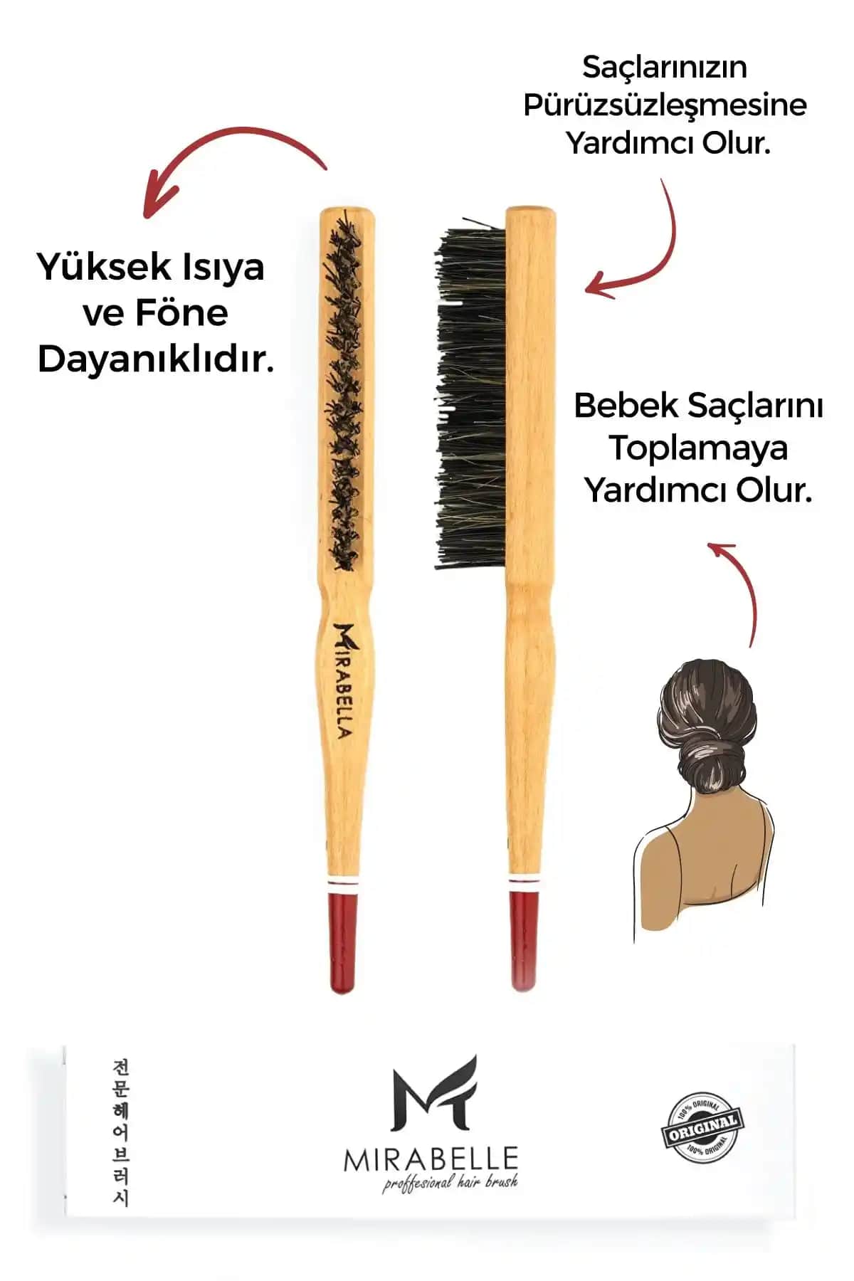 Mirabelle Pro Topuz Fırçası: Çok Yönlü Kullanım ve Estetik Tasarım ile Günlük Saç Bakımı