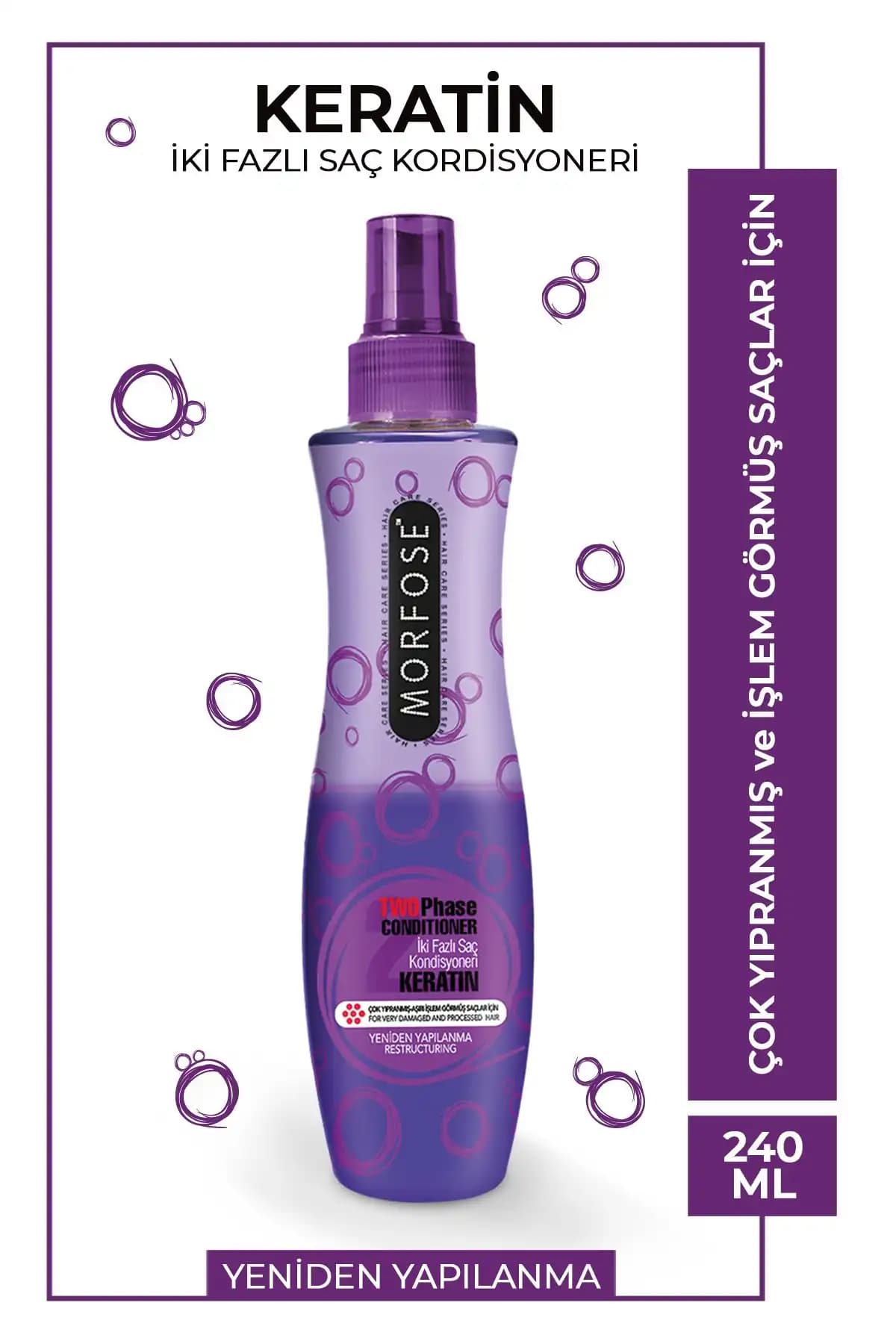 Morfose Çift Fazlı Keratin İçeren Fön Suyu Saçlarınızda Parlaklık ve Yumuşaklık Sağlar