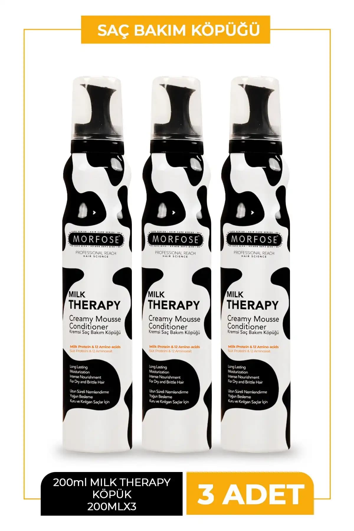 Morfose Milk Therapy Saç Köpüğü ile Doğal Hacim ve Parlaklık Sağlama