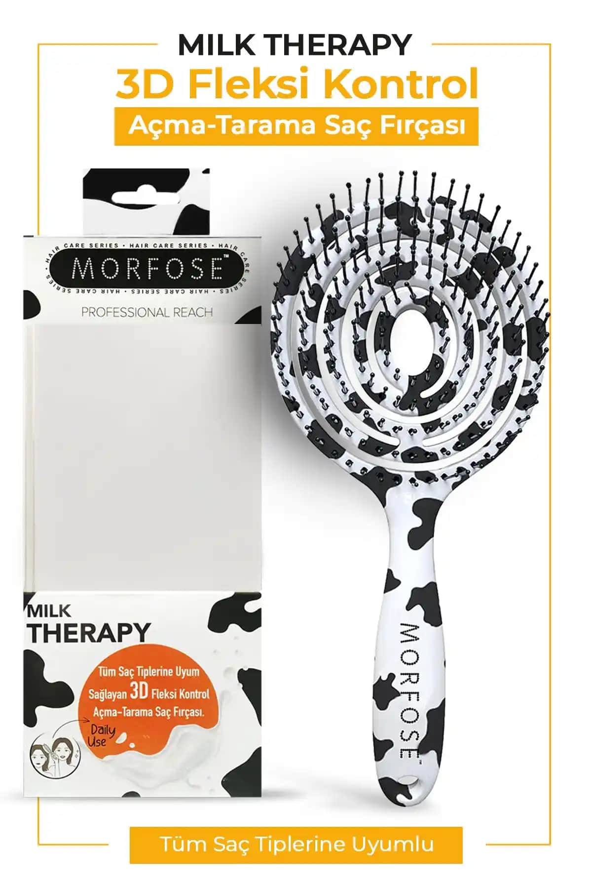 Morfose Milk Therapy Üç Boyutlu Oval Saç Fırçası: Etkili ve Konforlu Saç Bakım Çözümü