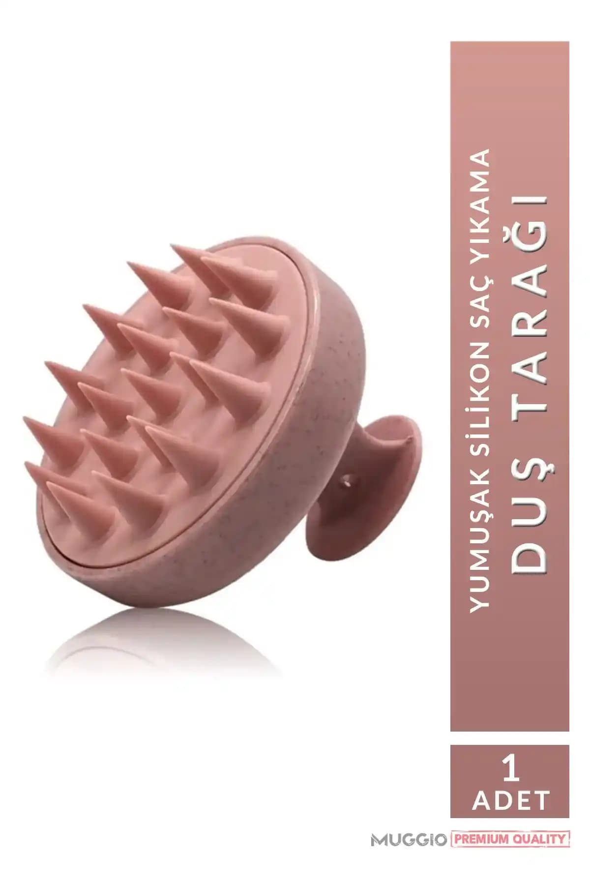 Muggio Pembe Silikonlu Saç Bakım Masaj Tarağı ile Saç ve Deri Sağlığınızı Destekleyin