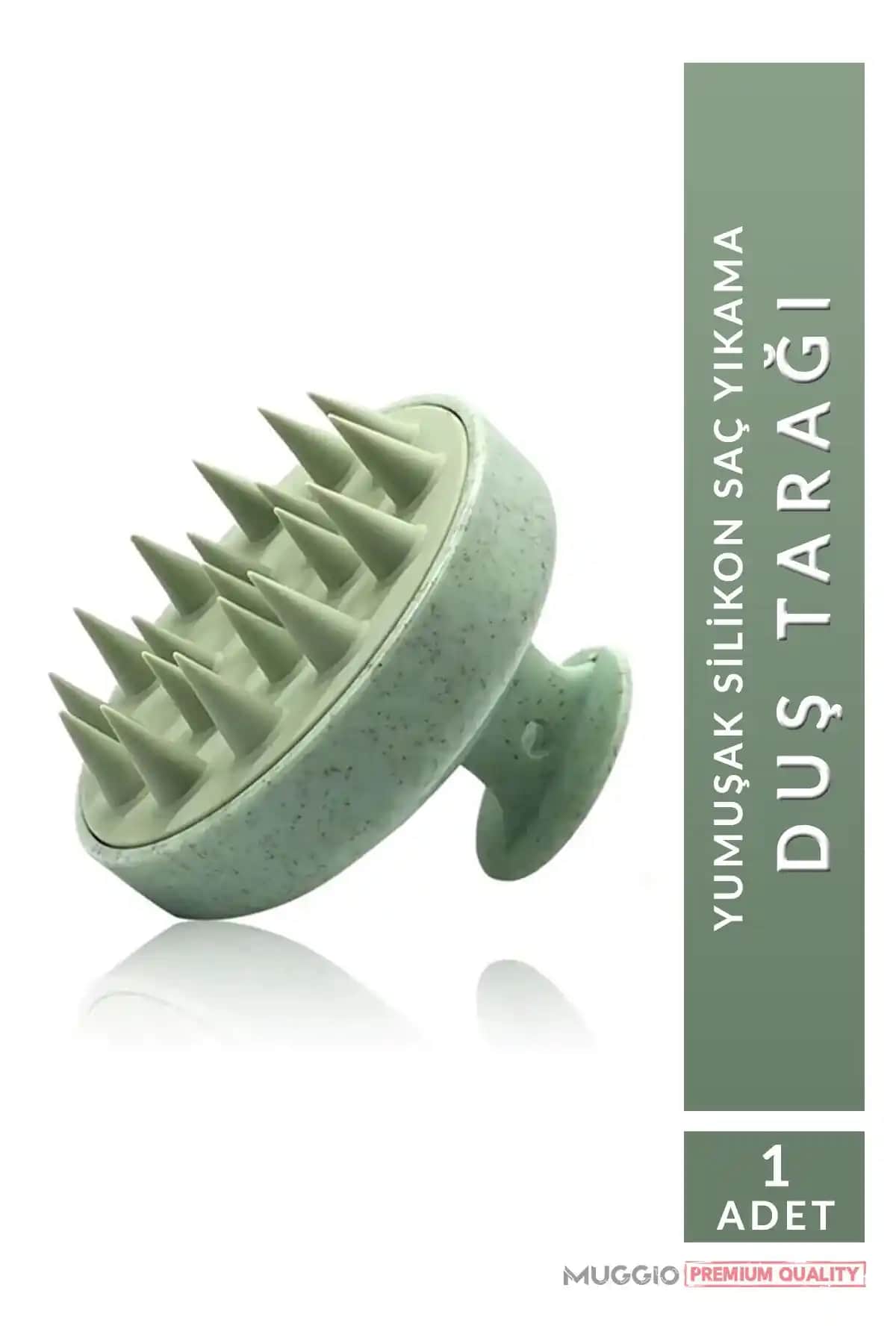 Muggio Yeşil Silikonlu Saç Bakım Masaj Tarağı: Sağlıklı Saçlar İçin Pratik ve Şık Çözüm