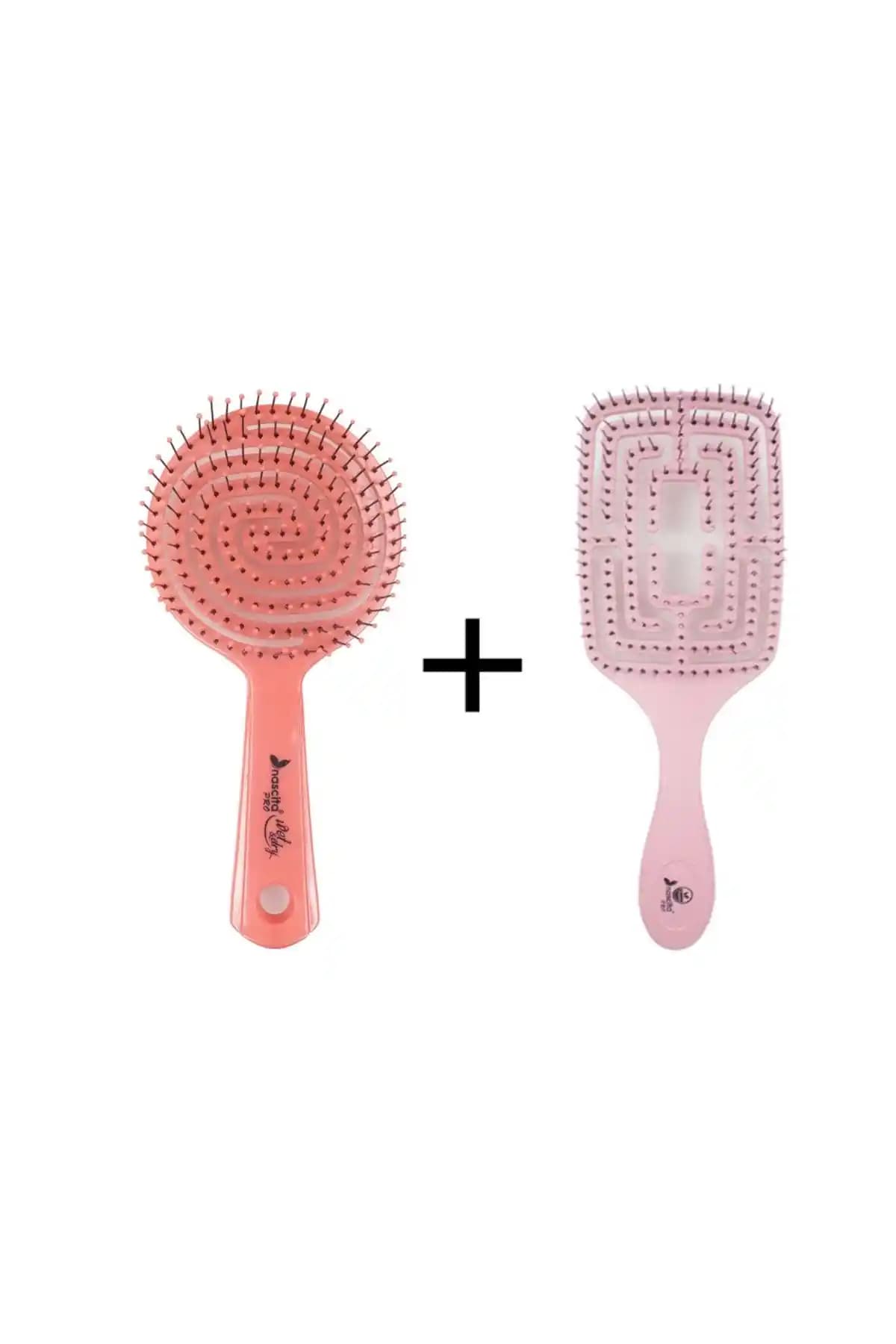 Nascita Pro Üç Boyutlu Oval Saç Fırçası 02+ Pro Vegan Açma Tarama Pembe