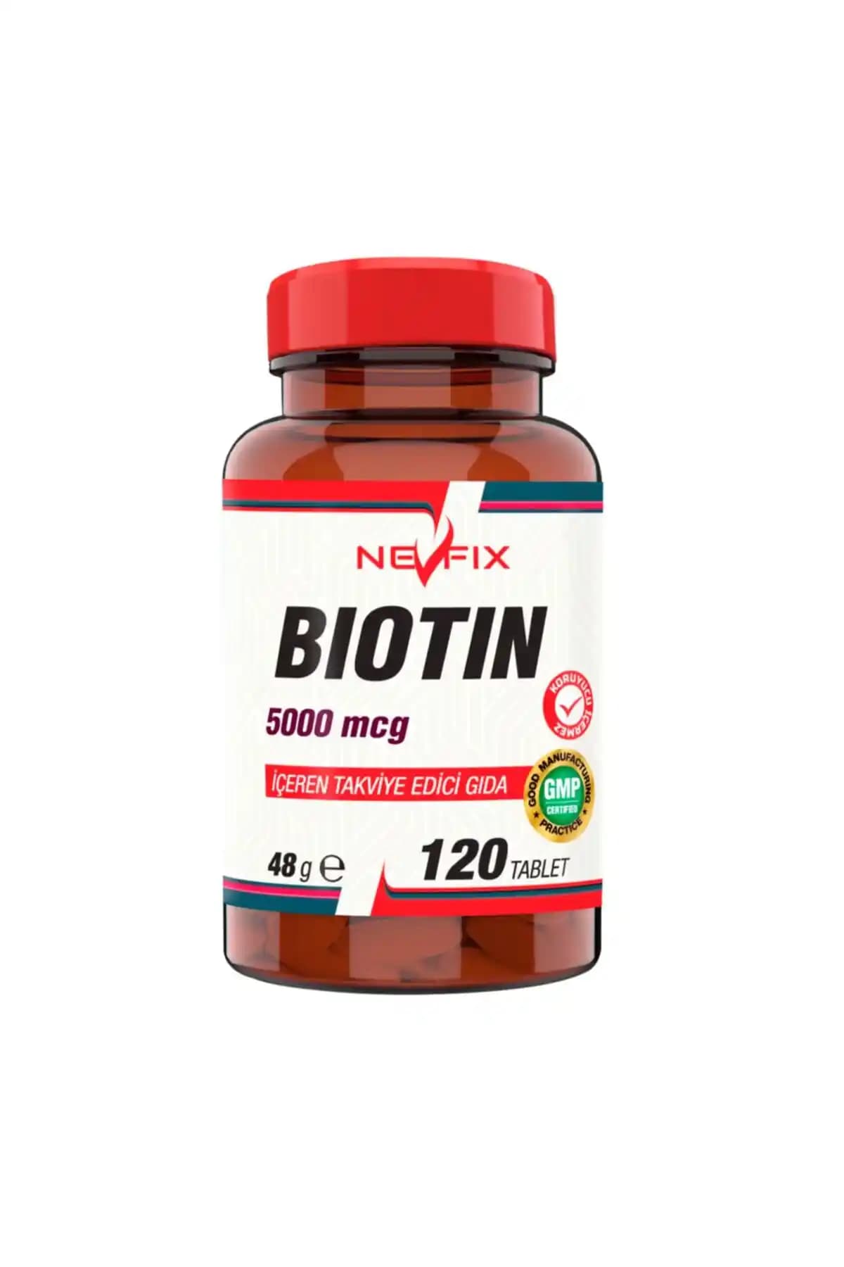 Nevfix Biotin 5 mg 120 Tablet ile Saç ve Tırnak Sağlığını Güçlendirin