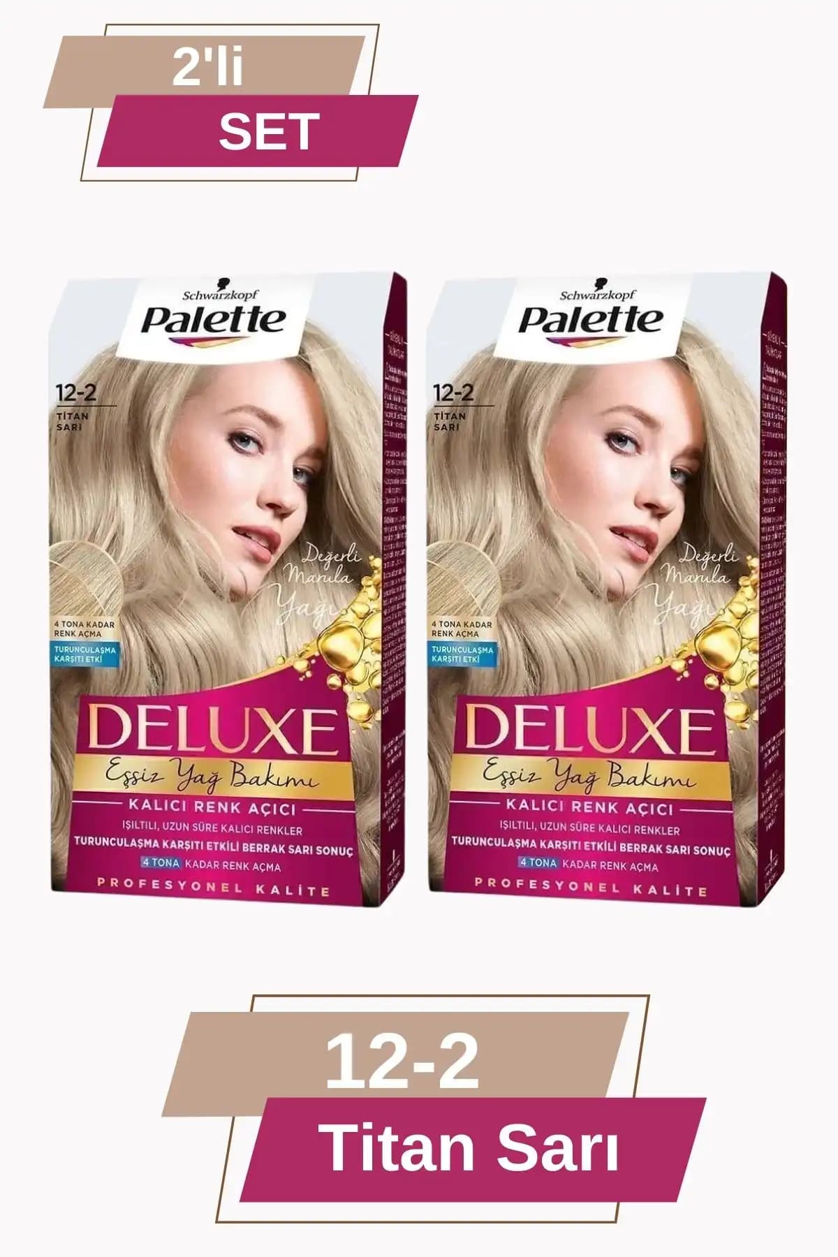 Palette Deluxe 12-2 Titan Sarı Saç Boyası: Yüksek Kalite ve Uzun Süreli Renk Koruma
