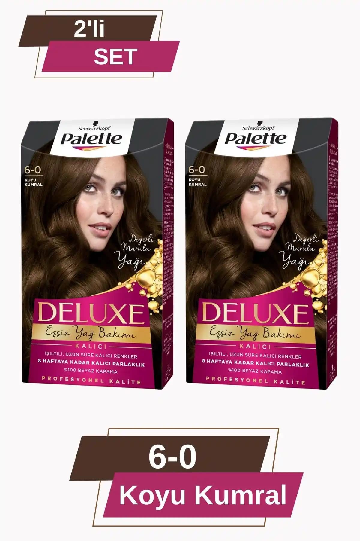 Palette Deluxe 6-0 Koyu Kumral Saç Boyası Kalıcı ve Doğal Renk Sağlayan Formül