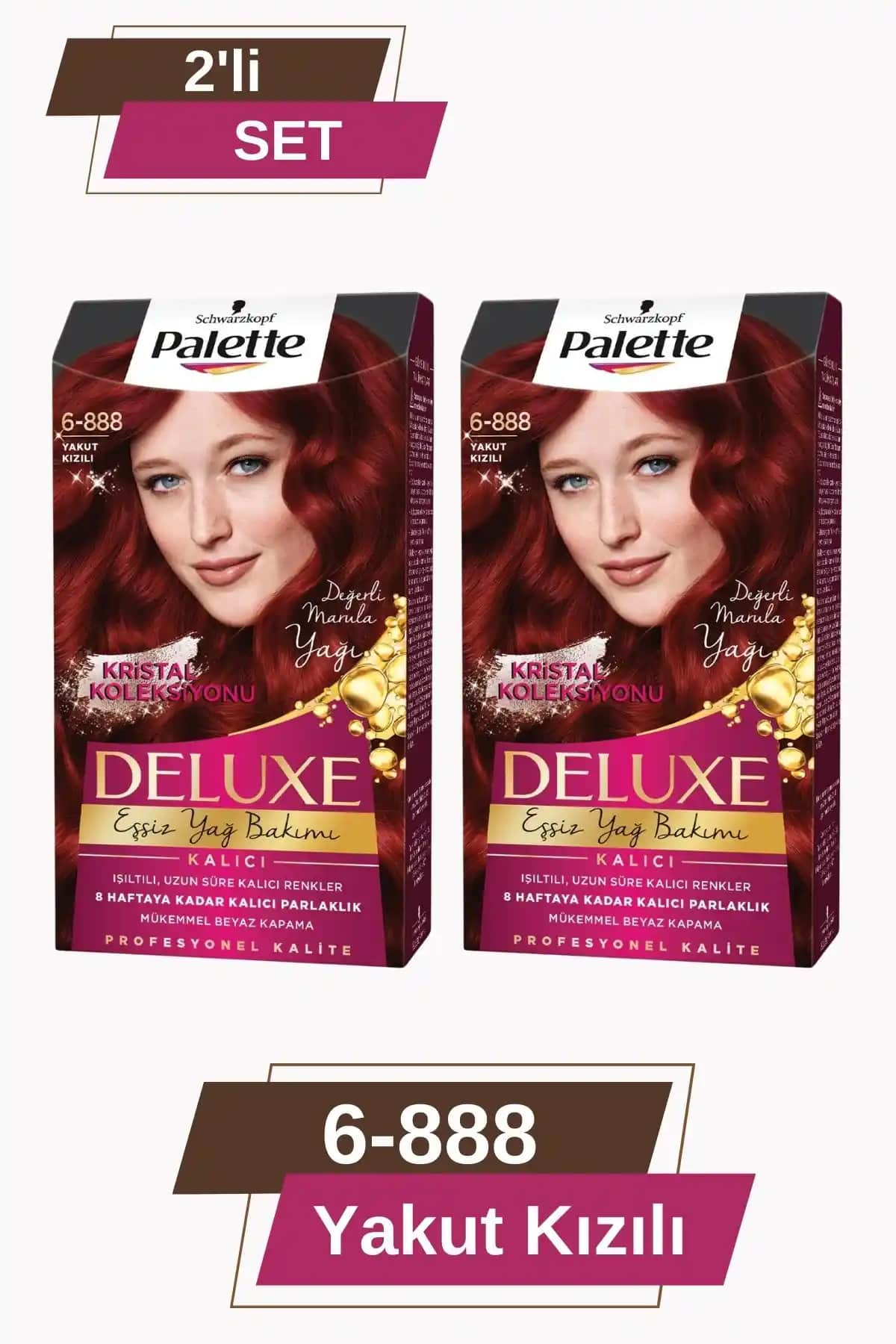 Palette Deluxe 6-888 Yakut Kızılı Saç Boyası: Kalıcı ve Parlak Renkli Saçlar İçin Üstün Seçenek