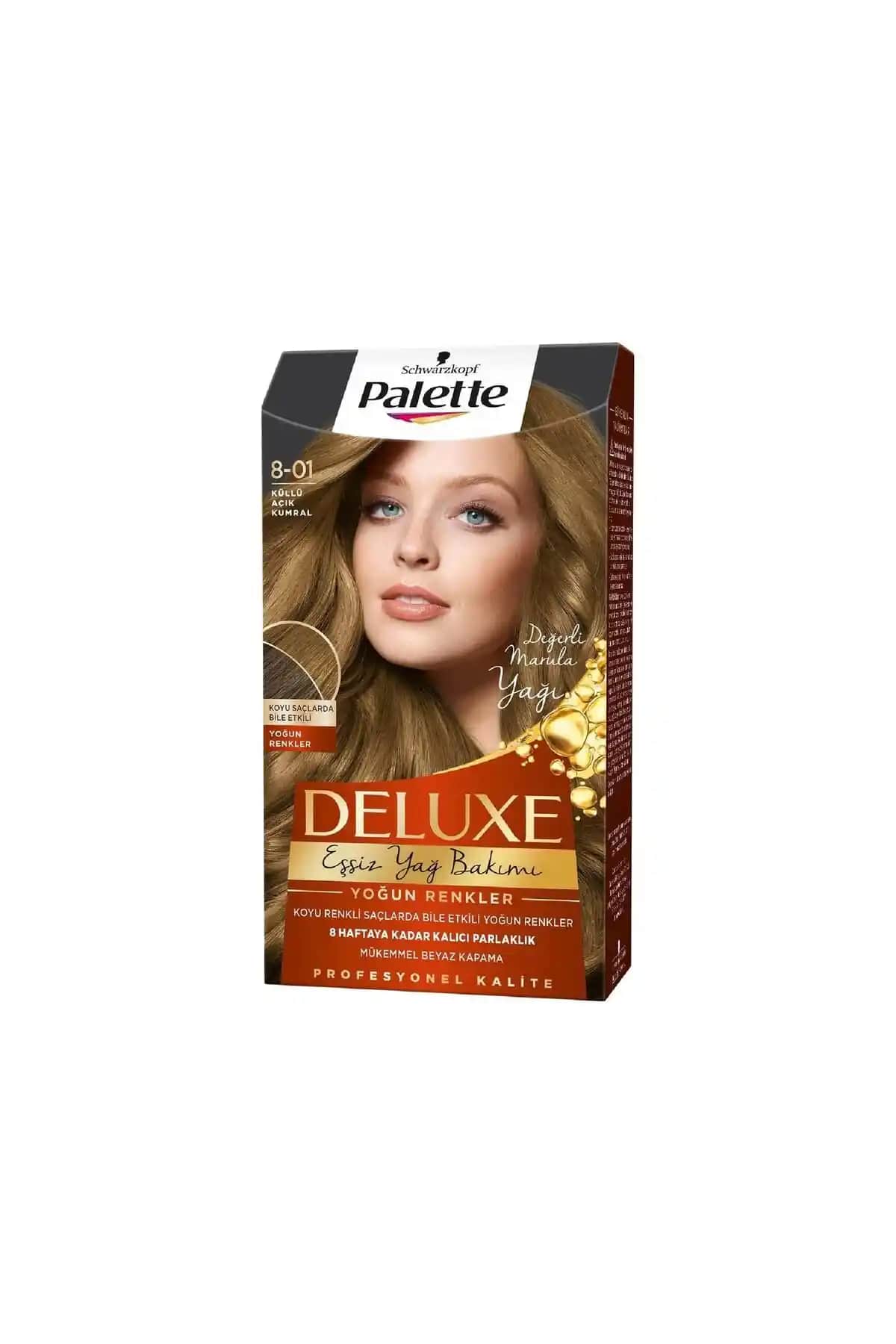 Palette Deluxe Saç Boyası 8-01 Küllü Açık Kumral: Güvenli ve Doğal Renk Değişikliği Sağlayan Ürün