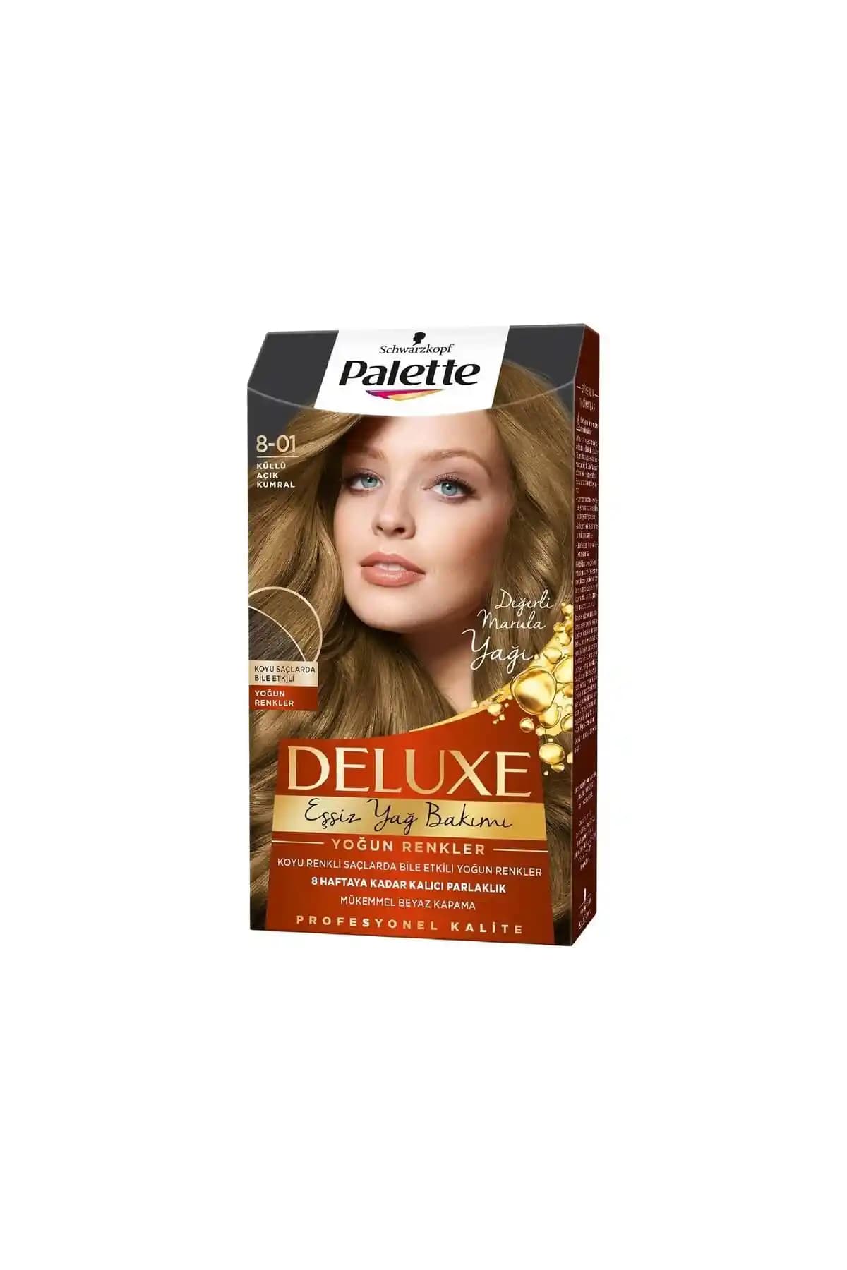 Palette Deluxe Saç Boyası 8-01 Küllü Açık Kumral: Güvenli ve Doğal Renk Değişikliği Sağlayan Ürün
