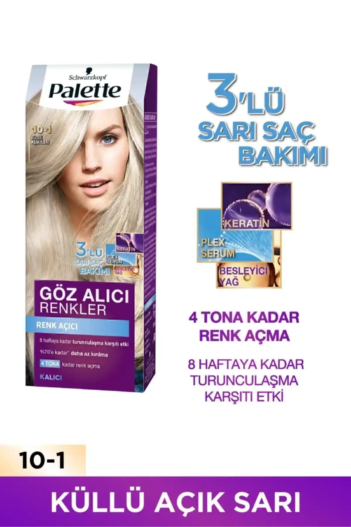 Palette Göz Alıcı Renkler 10-1 Küllü Açık Sarı Saç Boyası Özellikleri ve Kullanım İpuçları
