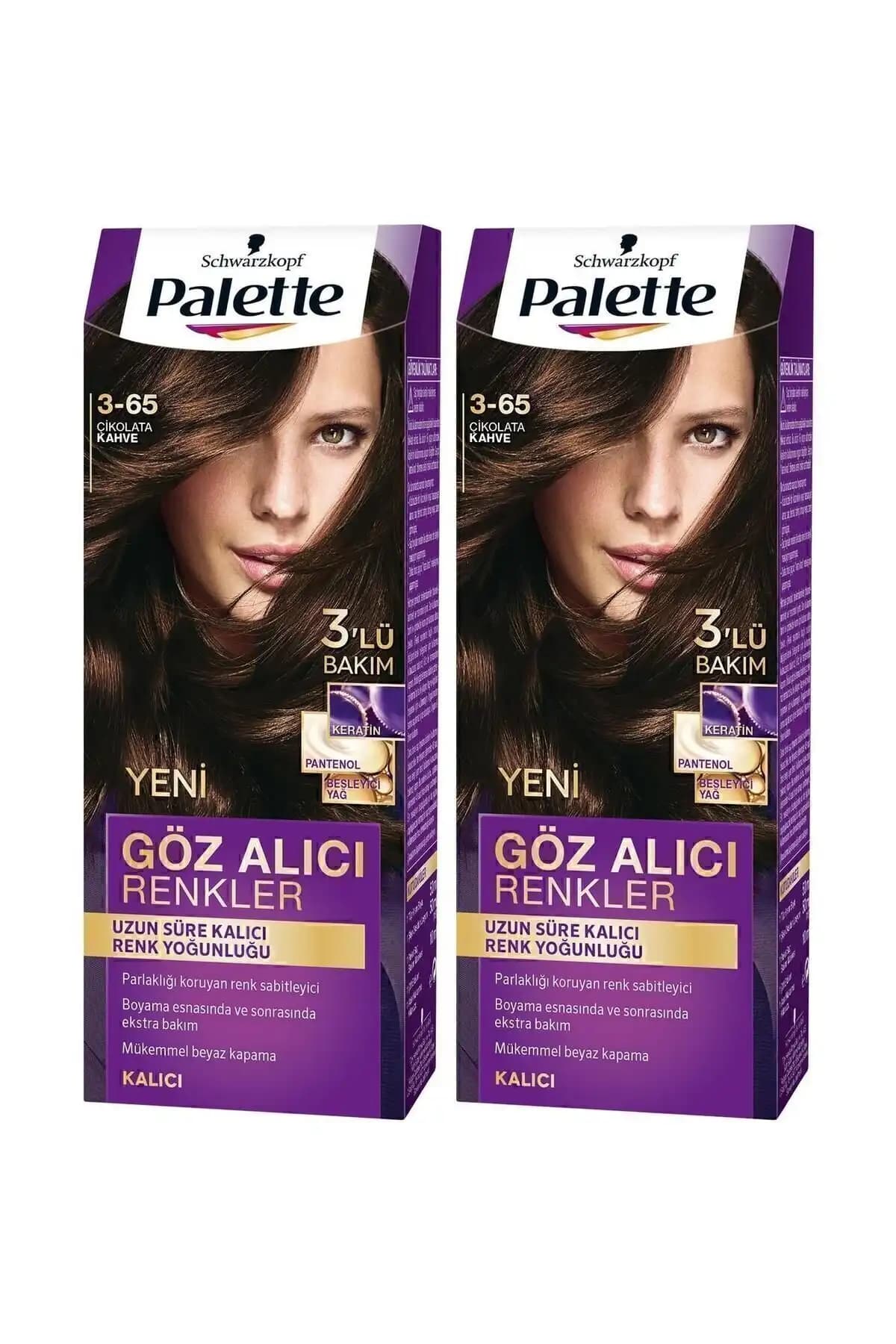 Palette Göz Alıcı Renkler 3-65 Çikolata Kahve Saç Boyası: Yarı Kalıcı ve Doğal Tonlar