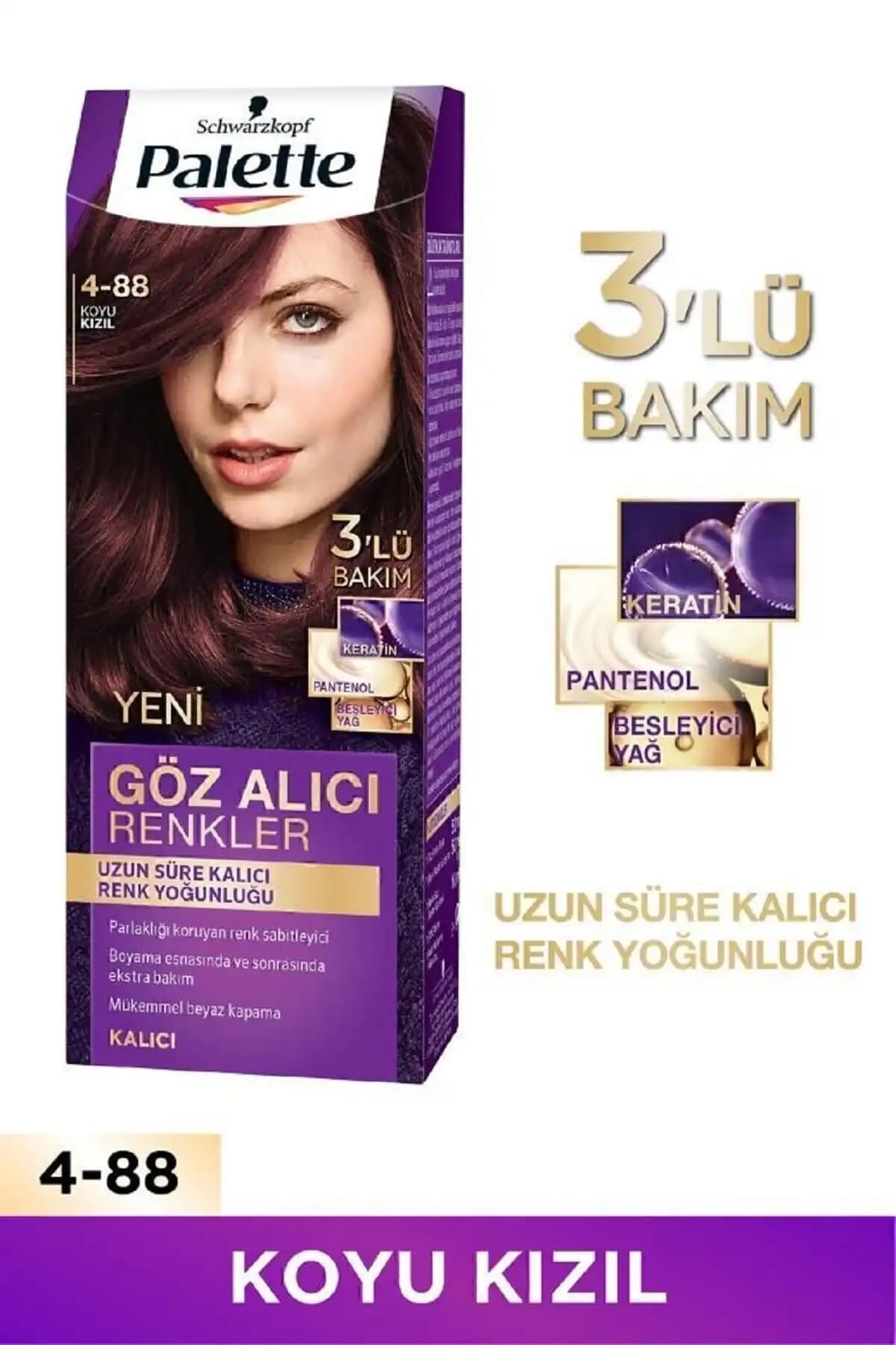 Palette Göz Alıcı Renkler 4 88 Koyu Kızıl Saç Boyası Detaylı İnceleme ve Kullanıcı Yorumları