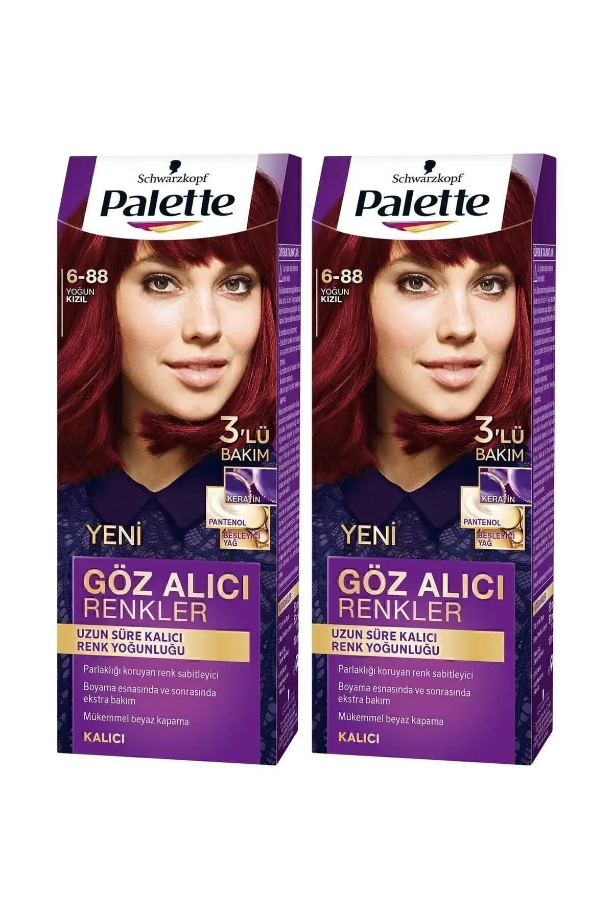Palette Göz Alıcı Renkler 6-88 Yoğun Kızıl Saç Boyası – Kalıcı ve Parlak Renkler