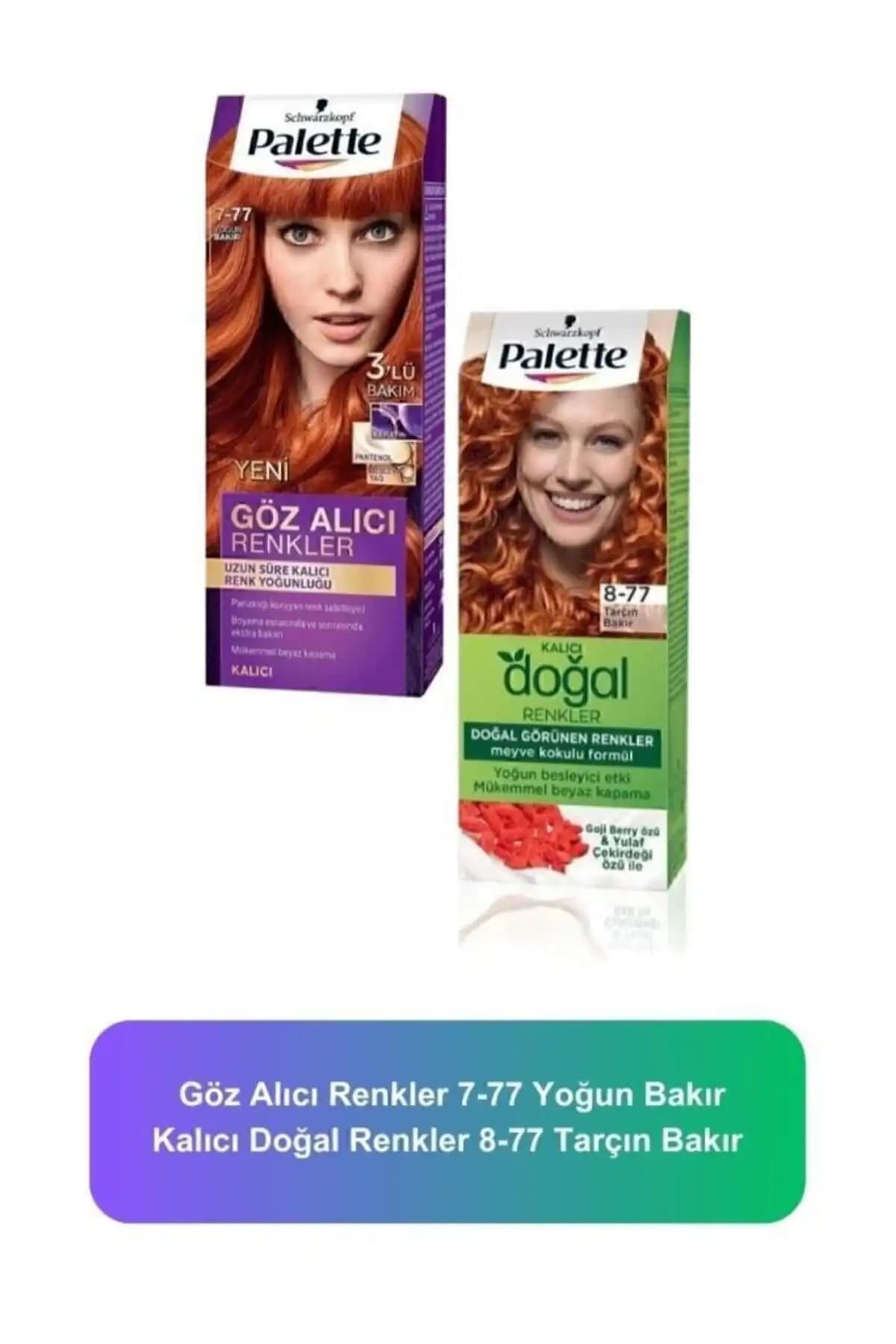 Palette Göz Alıcı Renkler 7-77 Yoğun Bakır Saç Boyası: Canlı ve Doğal Renkler İçin Uygun Çözüm
