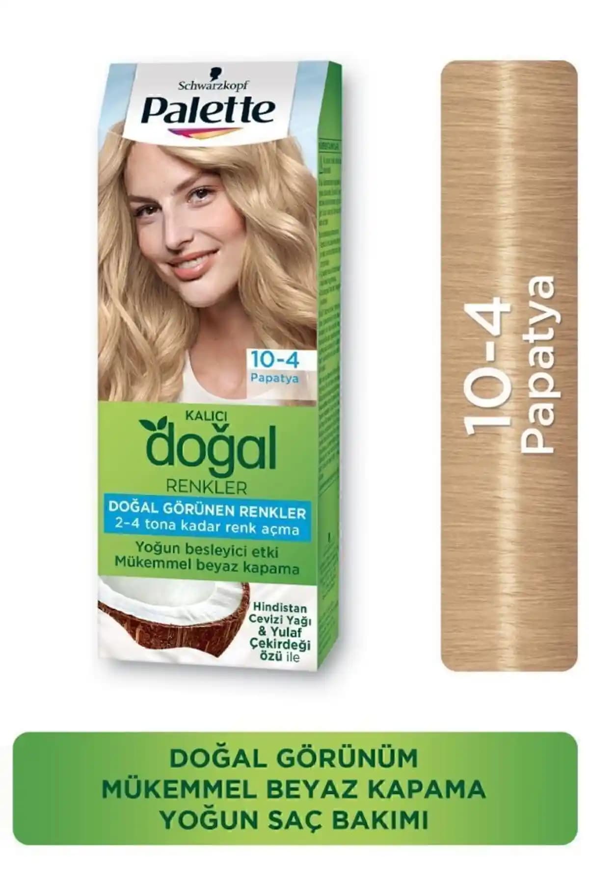 Palette Kalıcı Doğal Renkler 10-4 Papatya Saç Boyası Türkiye Menşei Kalıcılık ve Doğal Görünüm İçin