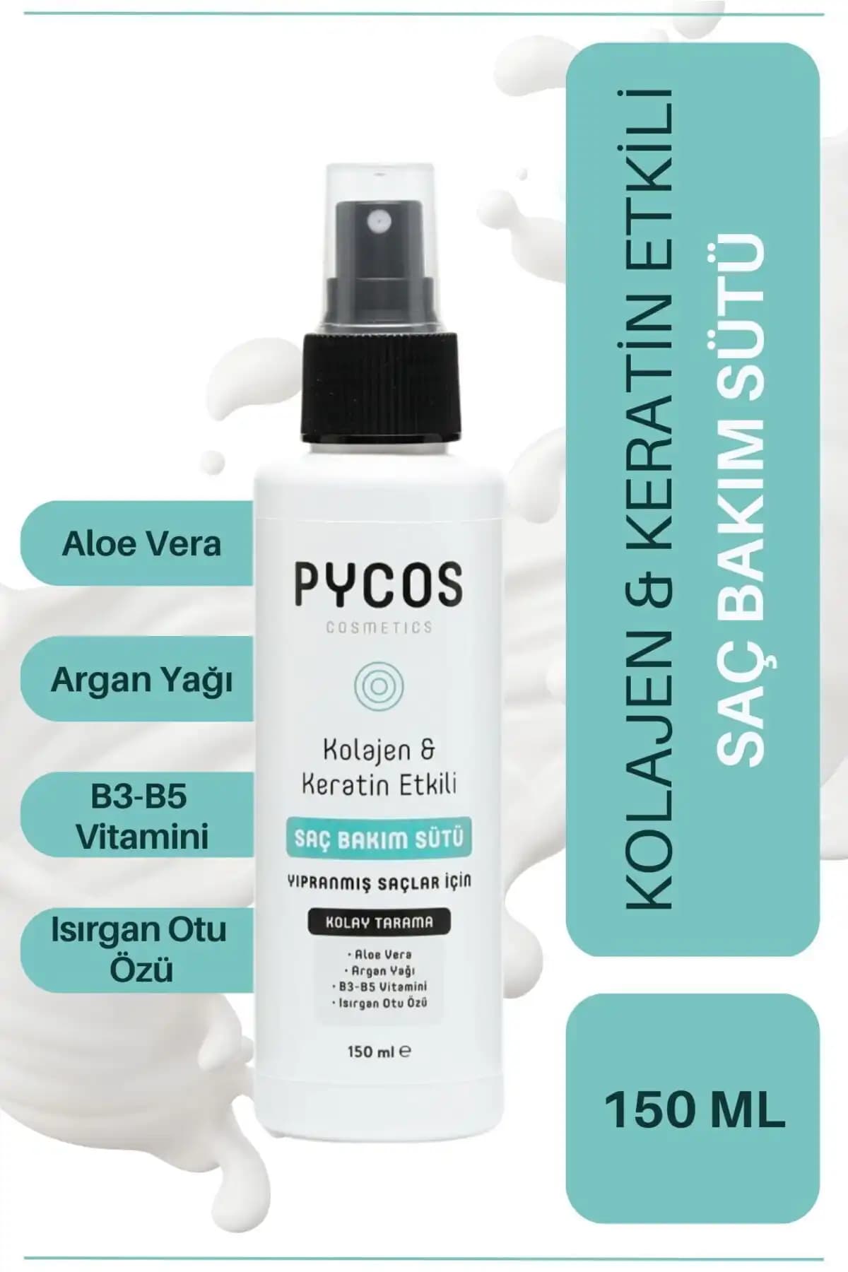 PYCOS COSMETICS Sac Bakım Sütü: Saç Güçlendirme ve Parlaklık Sağlayan Pratik Ürün
