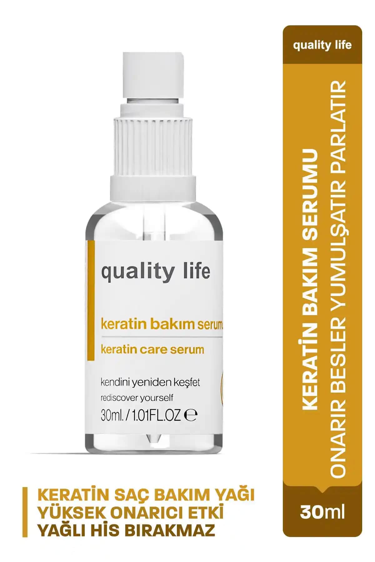 Quality Life QL Yoğun Keratin Bakım Serumu ile Saçlarınızda Güç ve Parlaklık Artışı