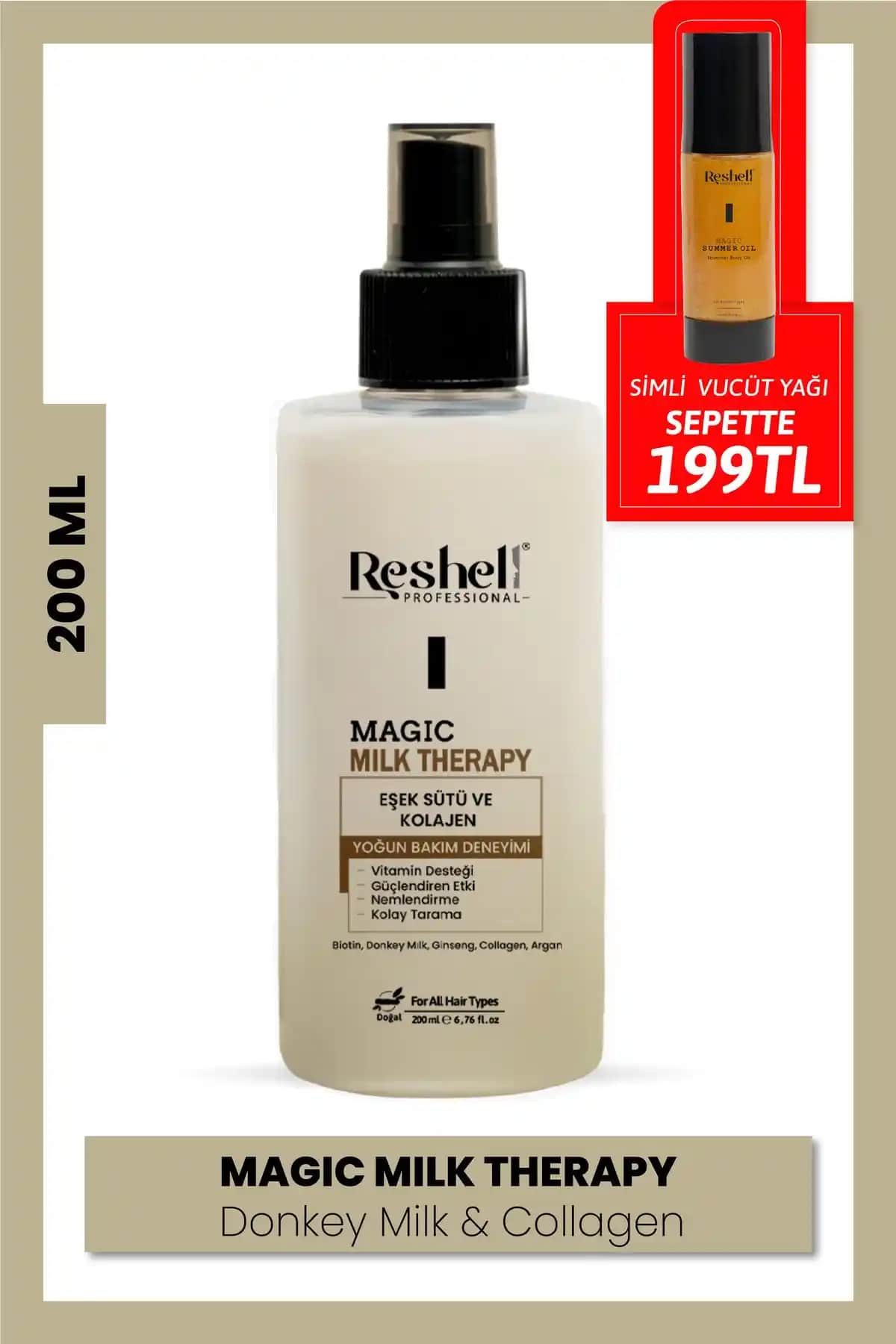 Reshell Magic Milk Therapy Kolajen ve Eşek Sütü Destekli Saç Bakım Ürünü İncelemesi