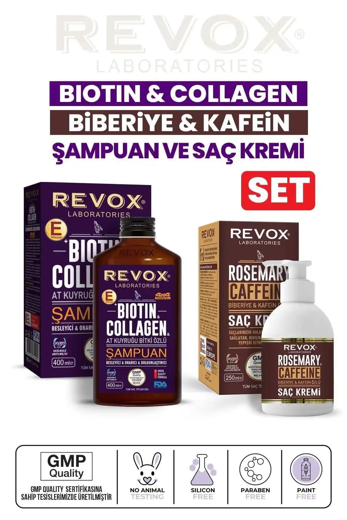 Revox Biotin ve Kolajen E Vitamini Destekli Saç Bakım Seti ile Güçlü ve Parlak Saçlara Kavuşun