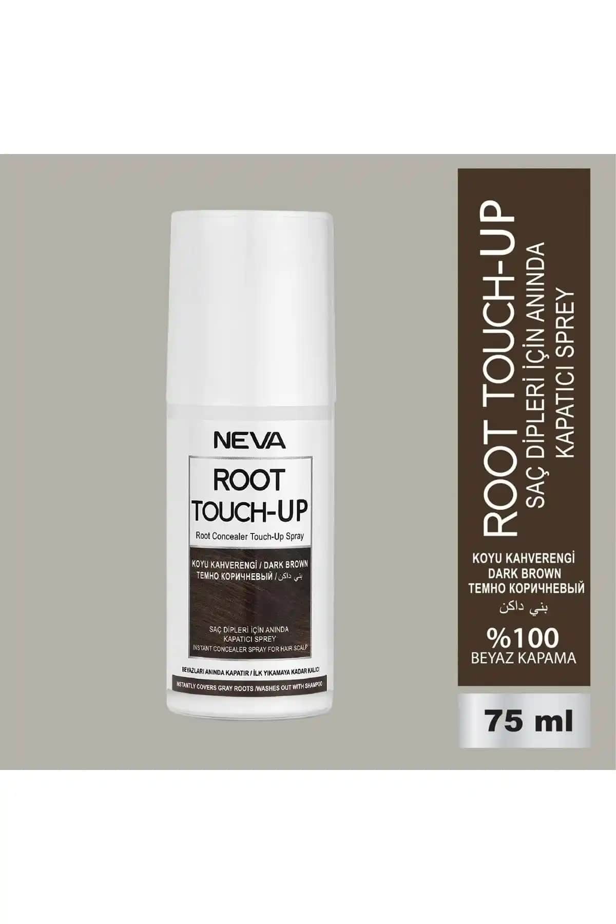 Root Touch-Up Sprey 75 ml Koyu Kahve - Doğal ve Hızlı Saç Renk Koruma Ürünü